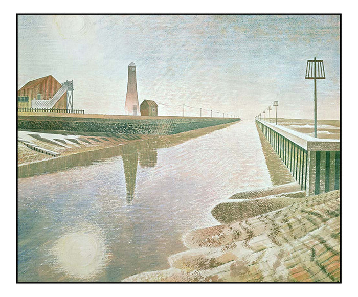 Rye-Harbour by Eric Ravilious, A4 size (8.27 × 11.69 inches) Poster