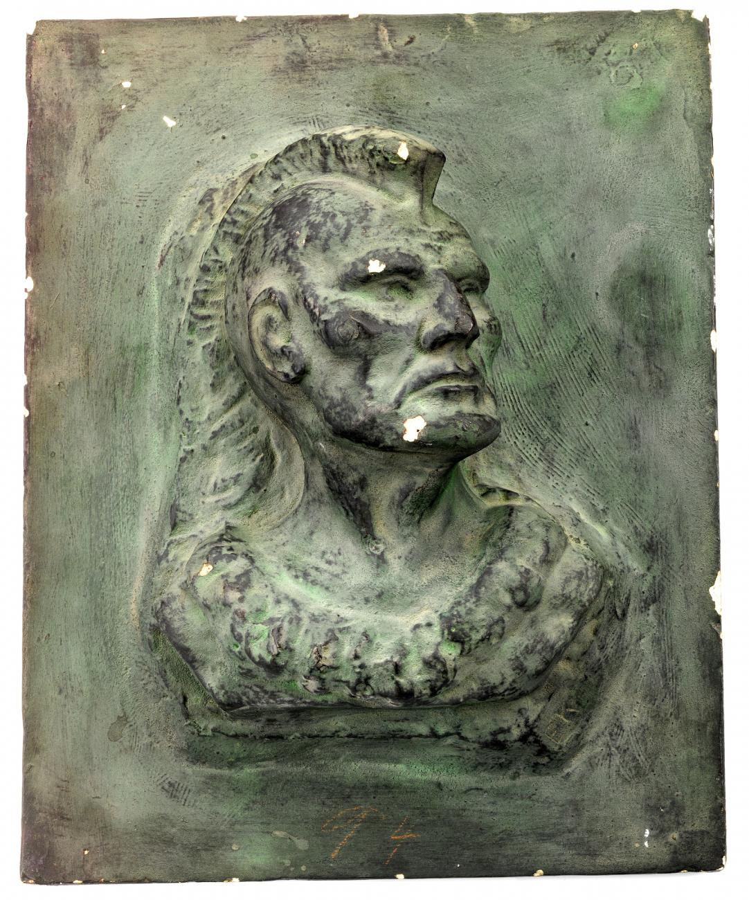 Edward Kemeys:Head of Osage Indian,16x12"(A3)Poster