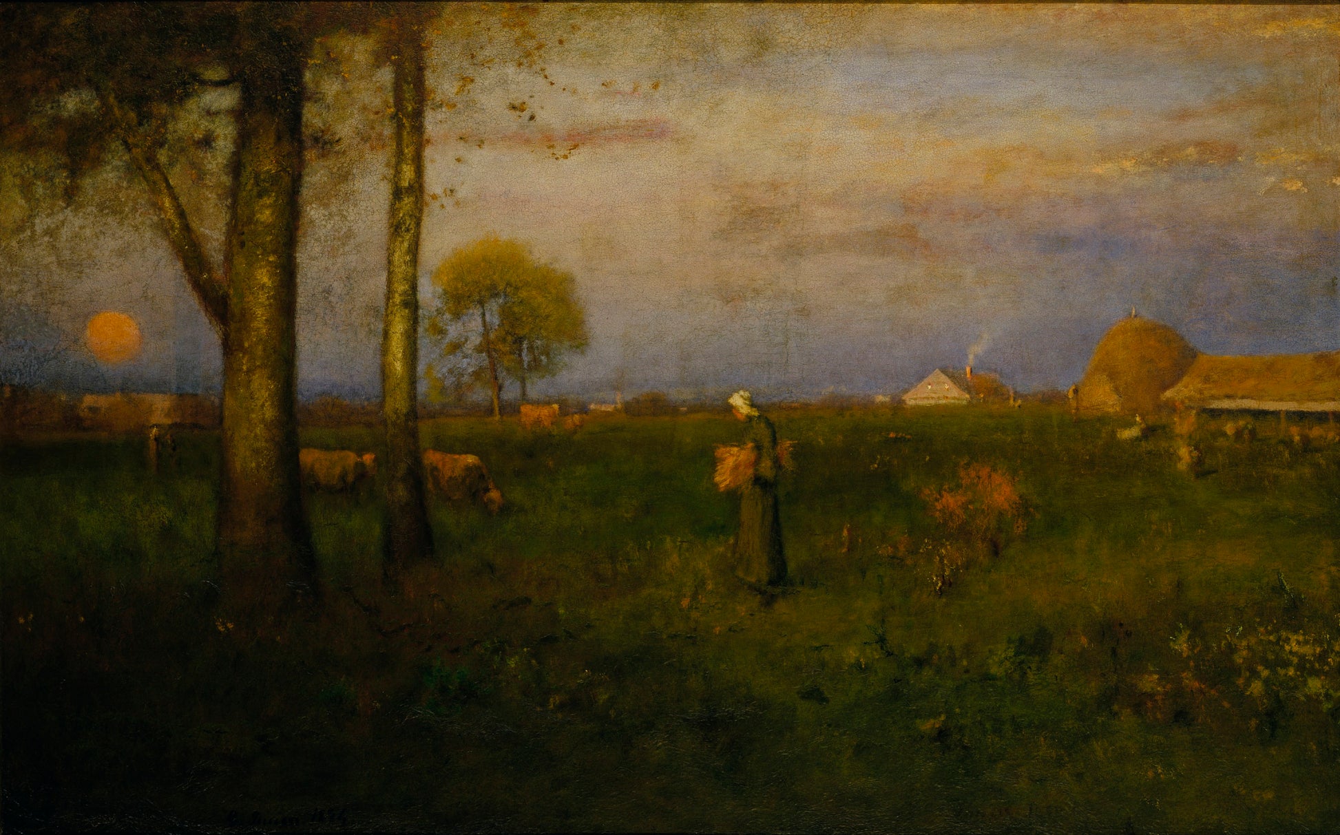 George Inness:Sundown,16x12"(A3)Poster