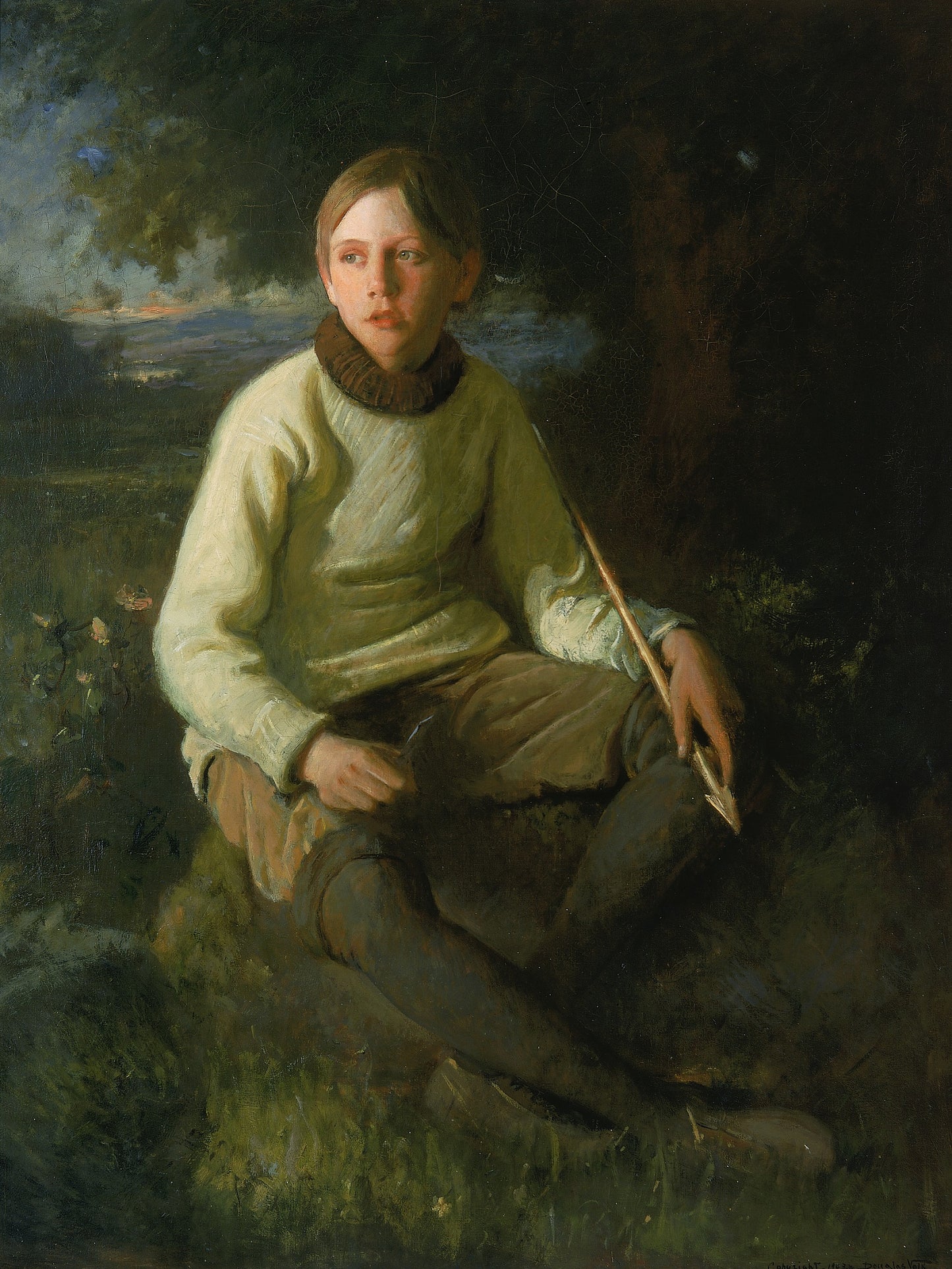 Douglas Volk:The Boy with the Arrow,16x12"(A3)Poster