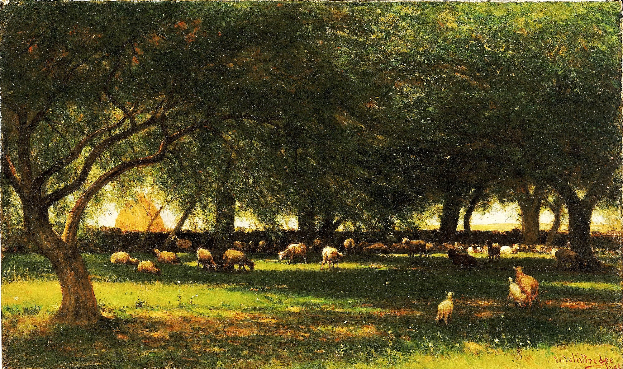 Worthington Whittredge:Noon in the Orchard,16x12"(A3)Poster