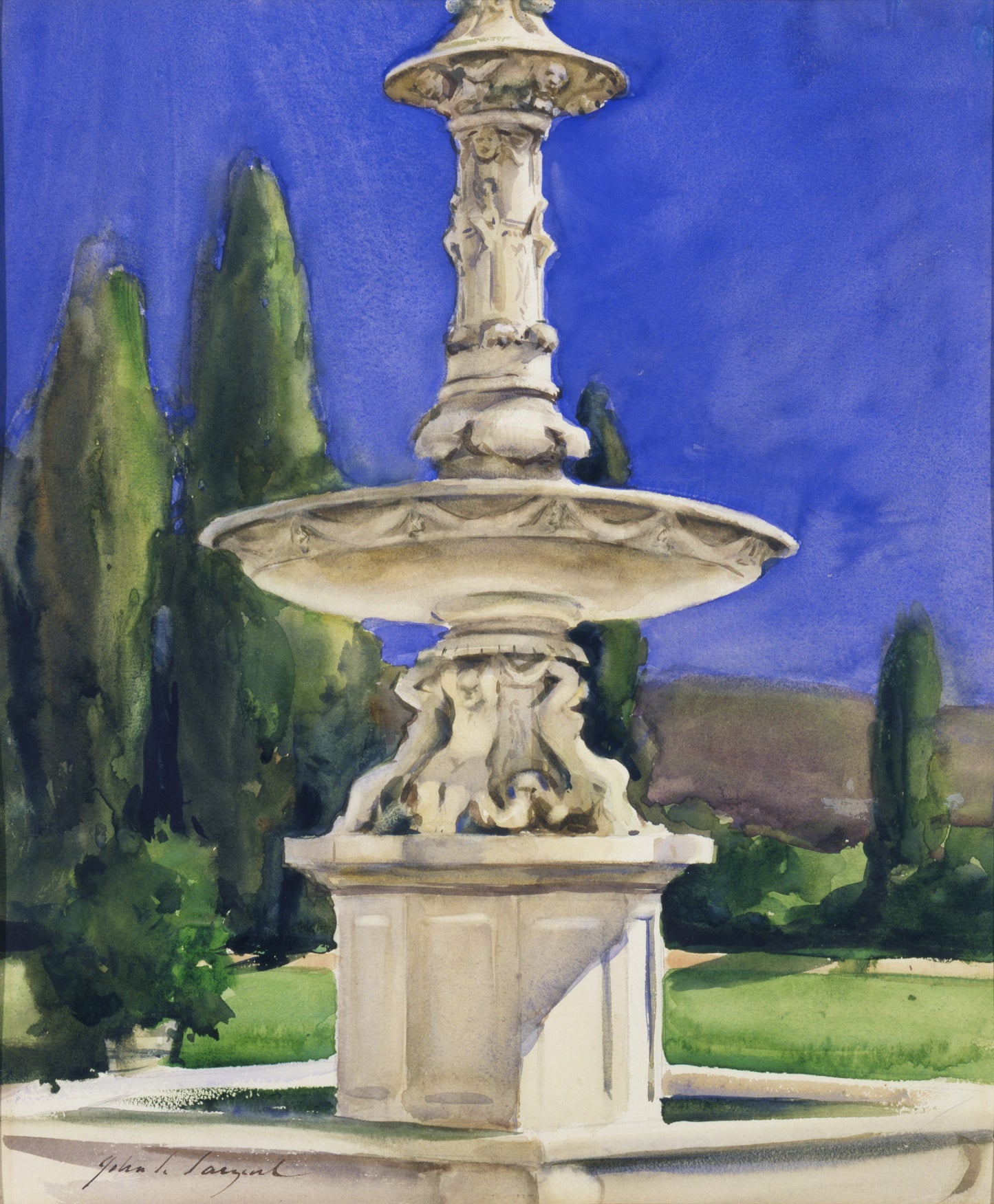 John Singer Sargent:Marble Fountain in Italy,16x12"(A3)Poster