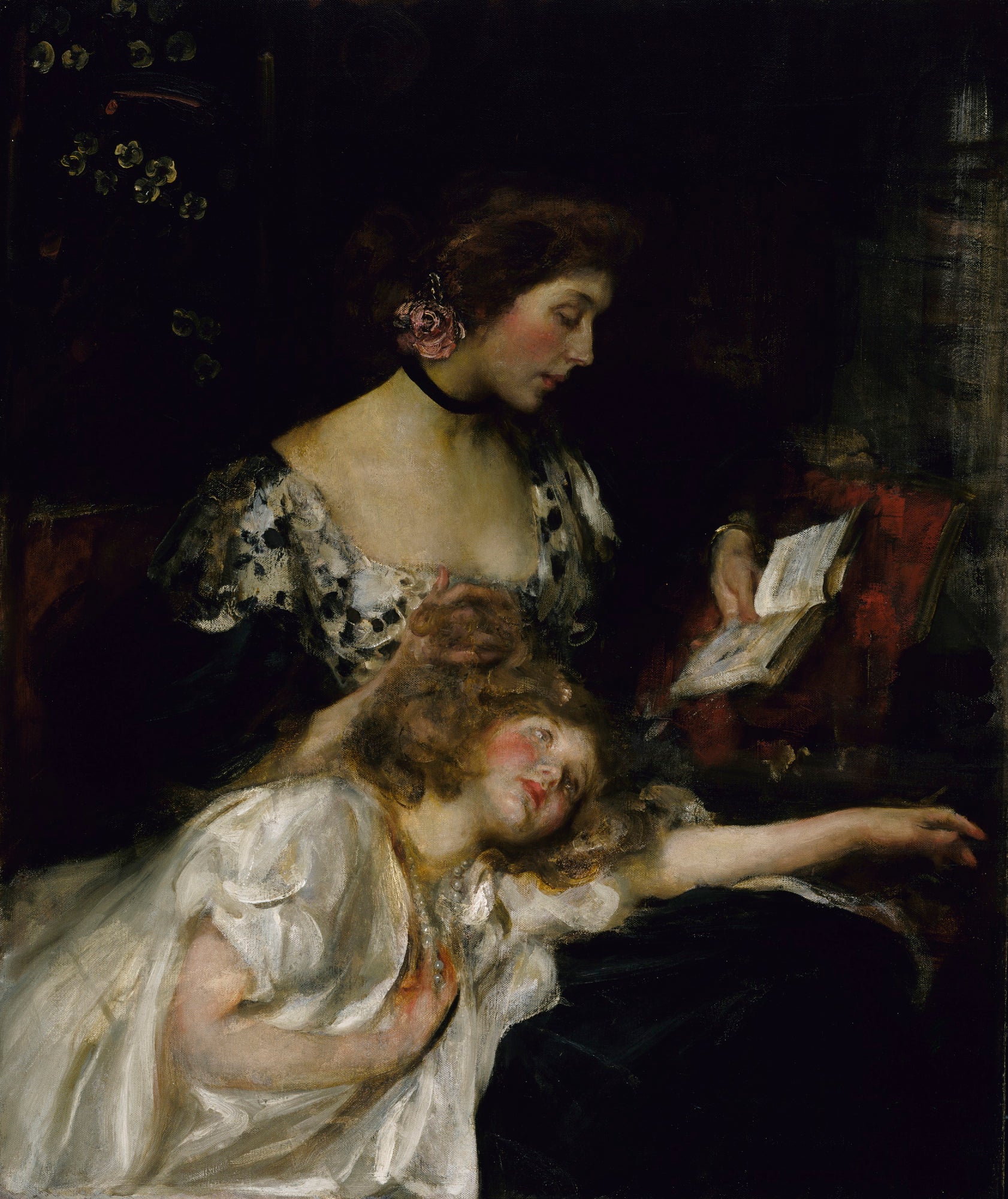 James Jebusa Shannon:Mother and Child (Lady Shannon and Kitt,16x12"(A3)Poster