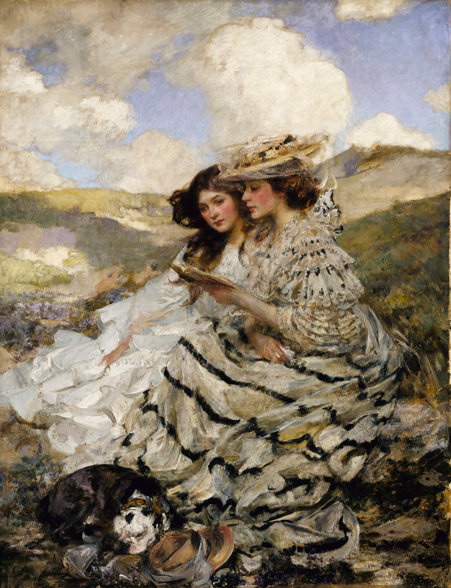 James Jebusa Shannon:On the Dunes (Lady Shannon and Kitty),16x12"(A3)Poster