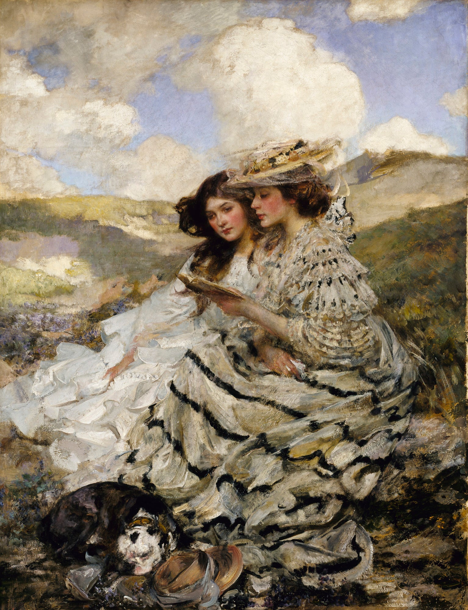 James Jebusa Shannon:On the Dunes (Lady Shannon and Kitty),16x12"(A3)Poster