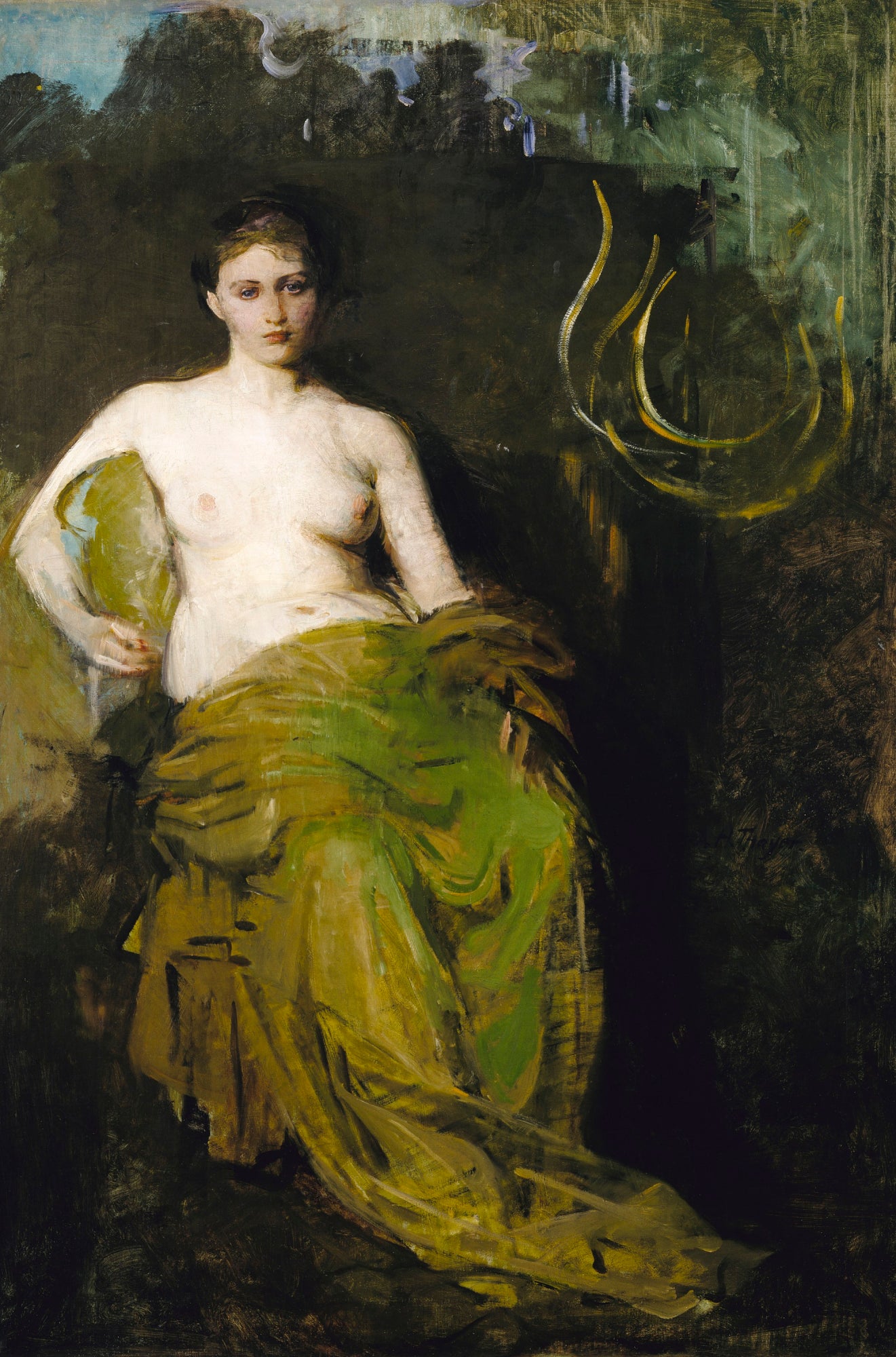 Abbott Handerson Thayer:Half Draped Figure,16x12"(A3)Poster
