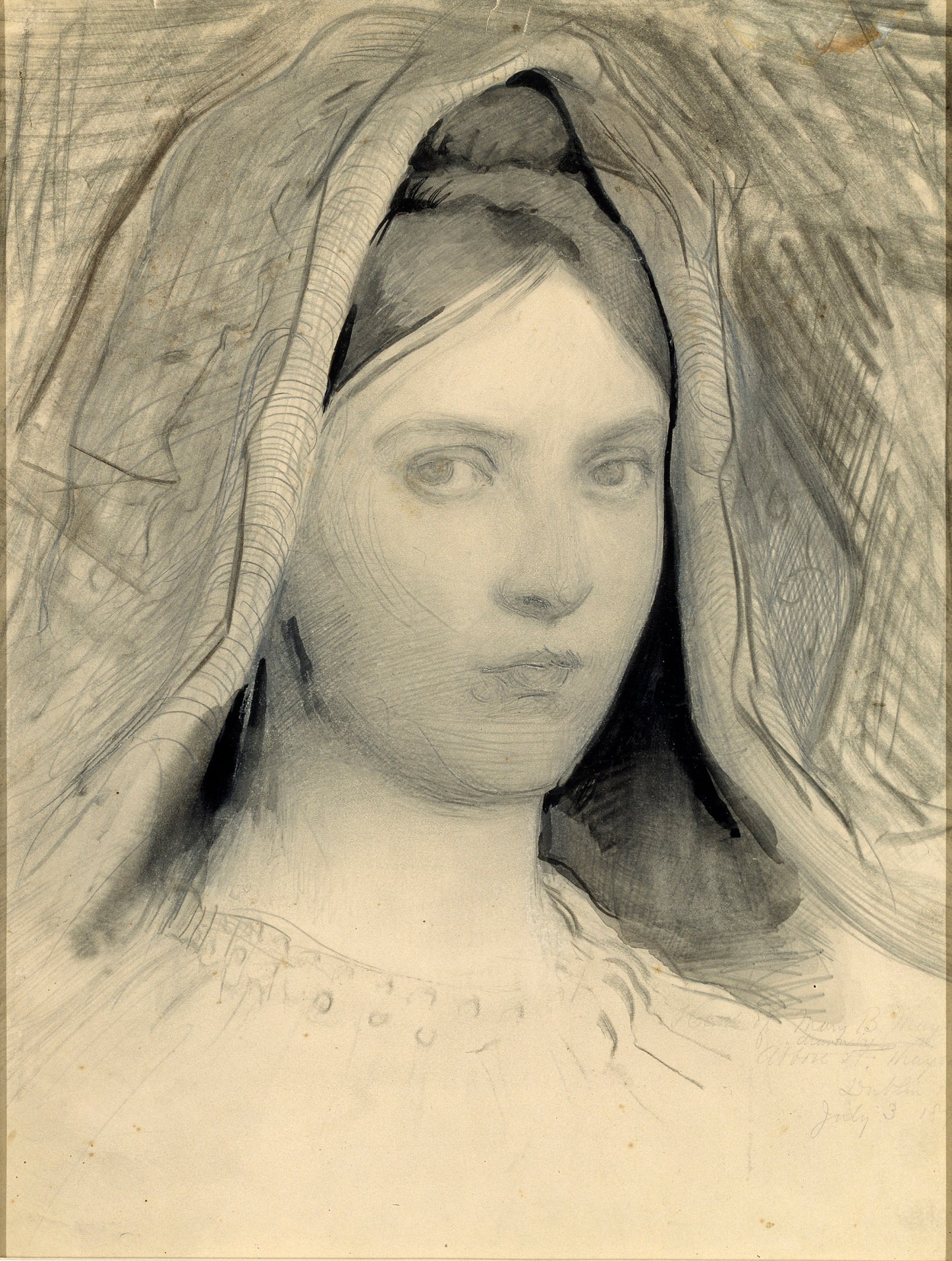 Abbott Handerson Thayer:Head of Mary B. Thayer,16x12"(A3)Poster