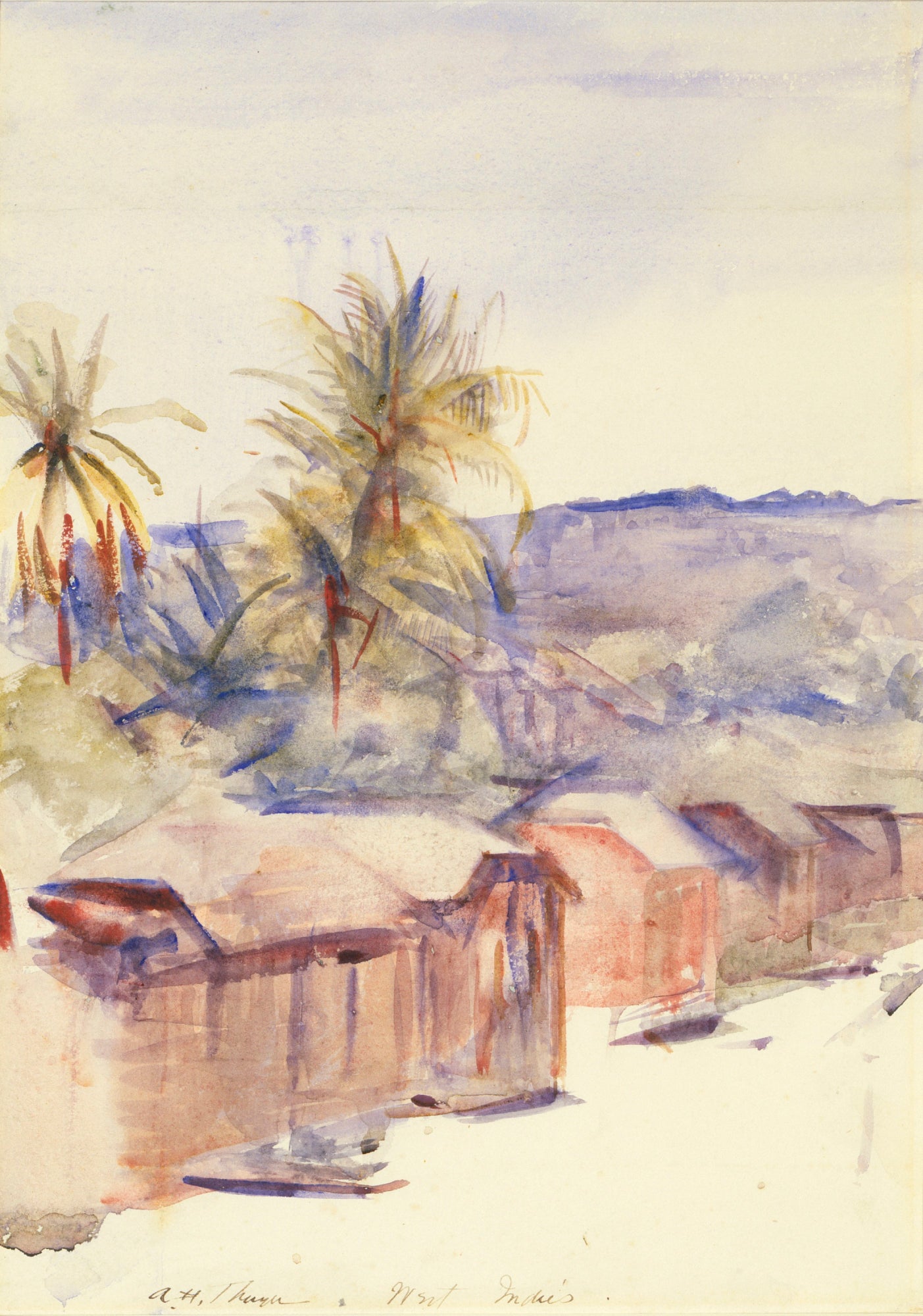 Abbott Handerson Thayer:Village Street, Dominica,16x12"(A3)Poster