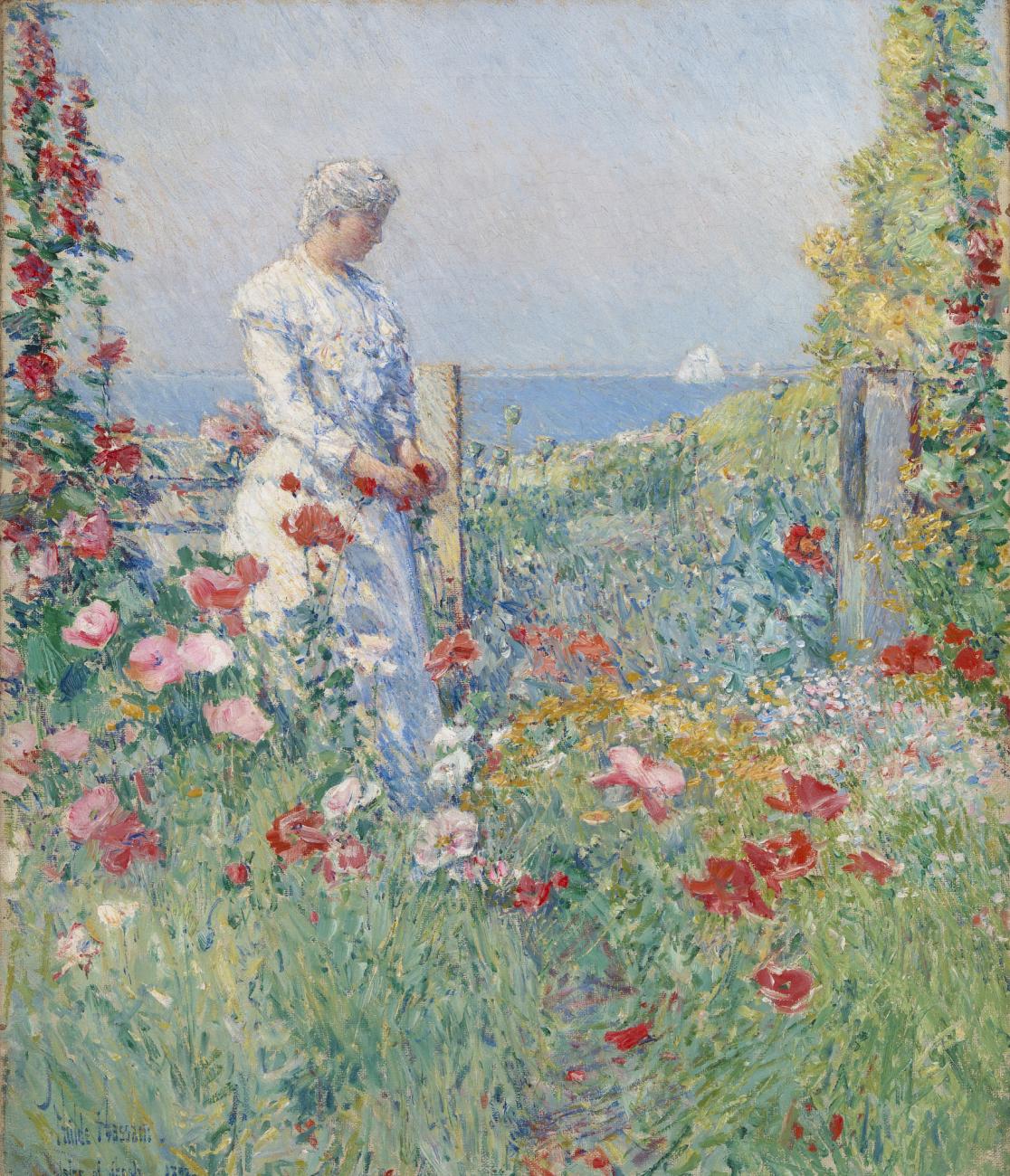 Childe Hassam:In the Garden (Celia Thaxter in Her Garden),16x12"(A3)Poster