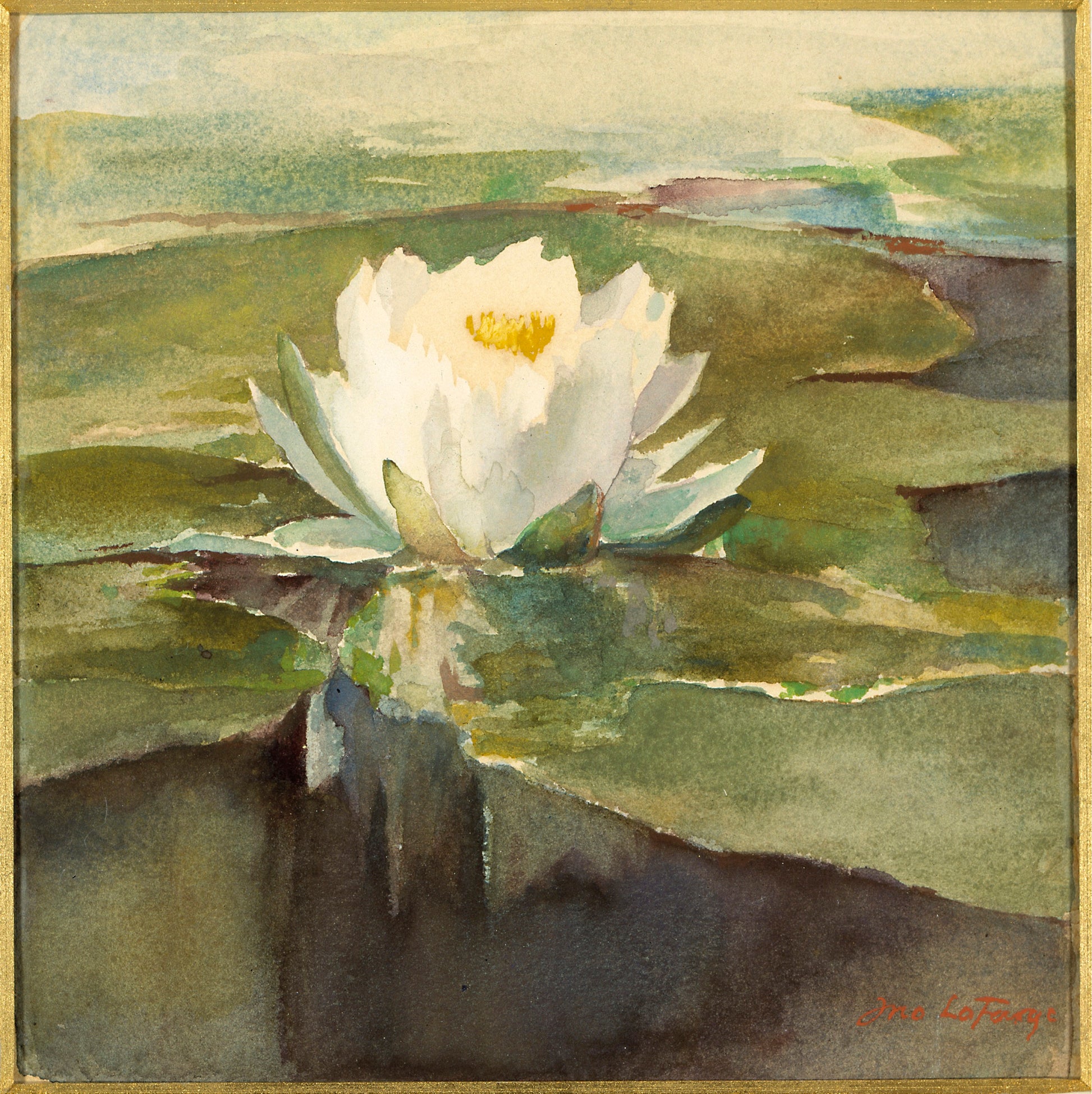 John La Farge:Water Lily in Sunlight,16x12"(A3)Poster