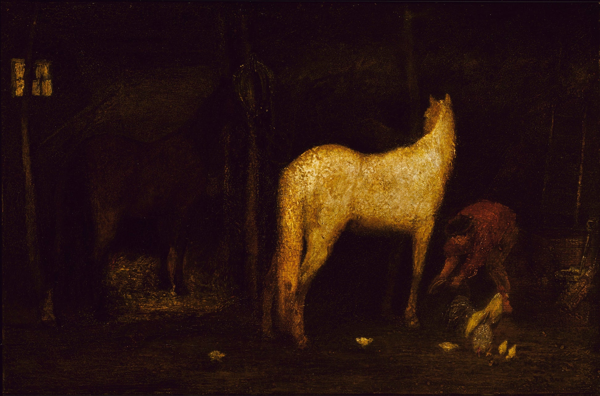 Albert Pinkham Ryder:In the Stable,16x12"(A3)Poster