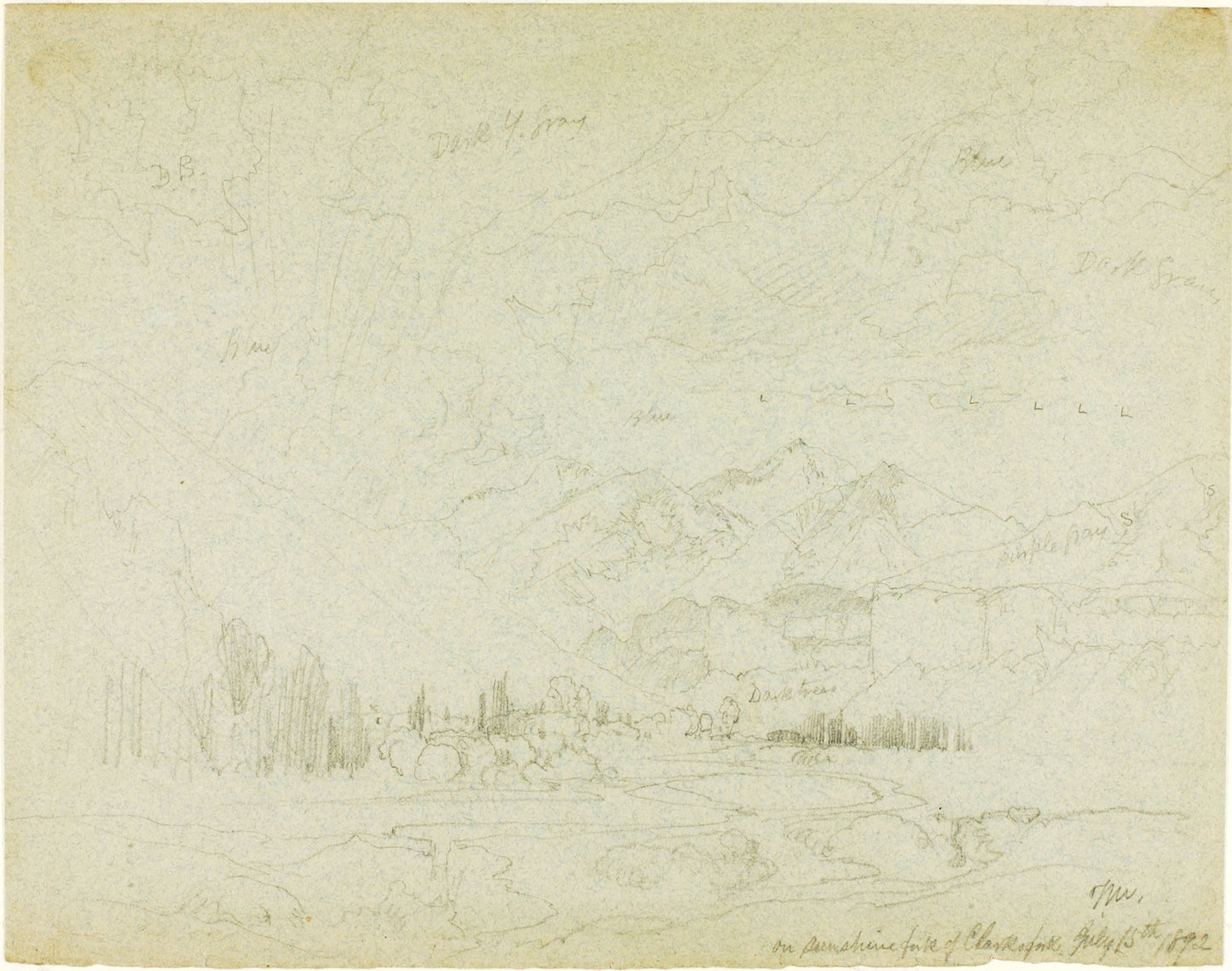 Thomas Moran:On Sunshine Fork of Clark's Fork,16x12"(A3)Poster