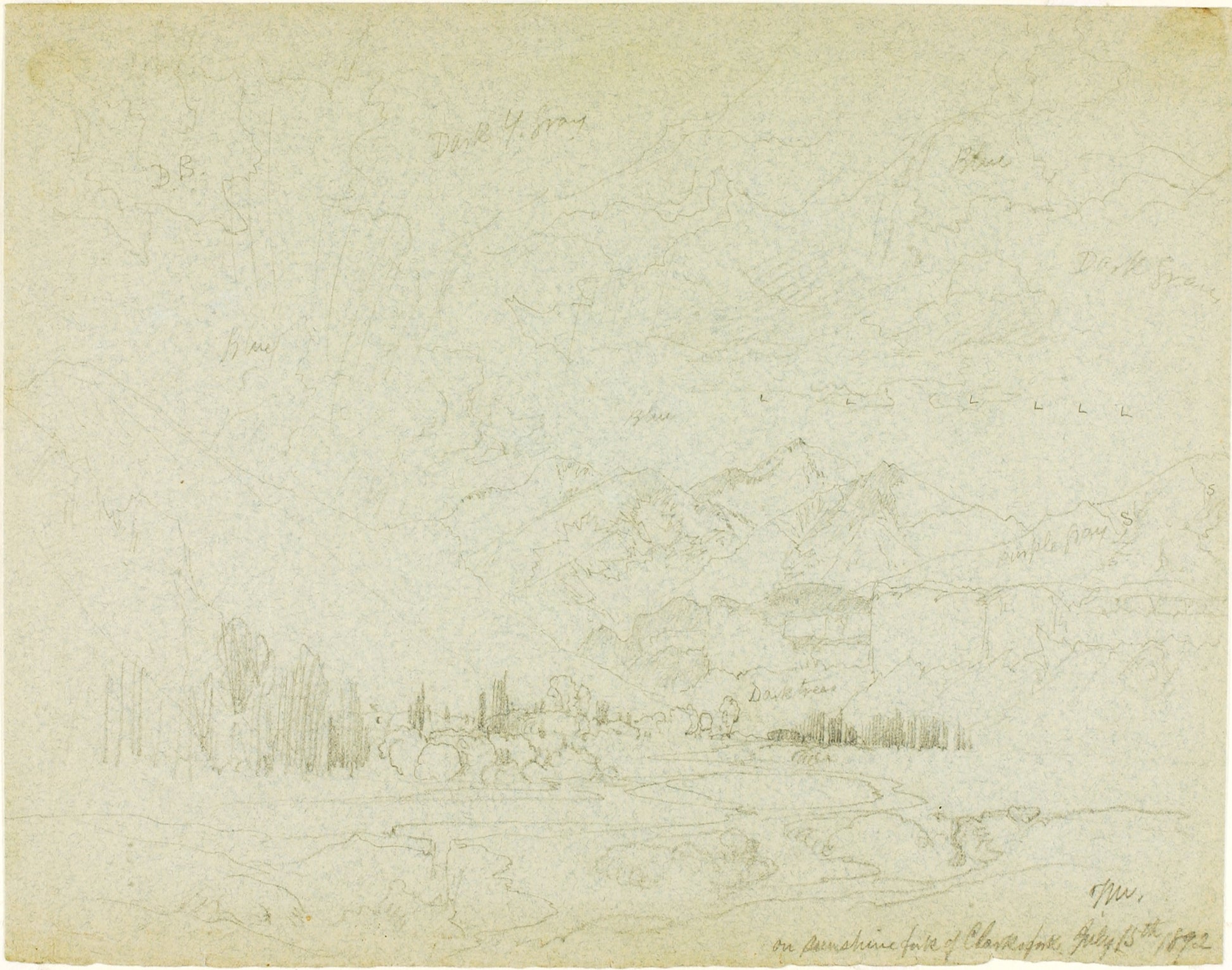 Thomas Moran:On Sunshine Fork of Clark's Fork,16x12"(A3)Poster