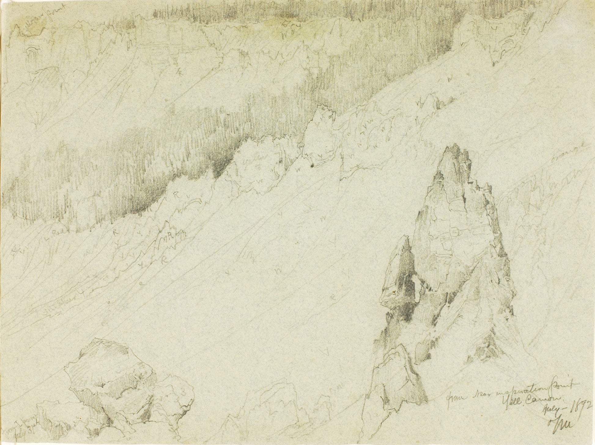 Thomas Moran:From near Inspiration Point, Yellowstone Canyon,16x12"(A3)Poster