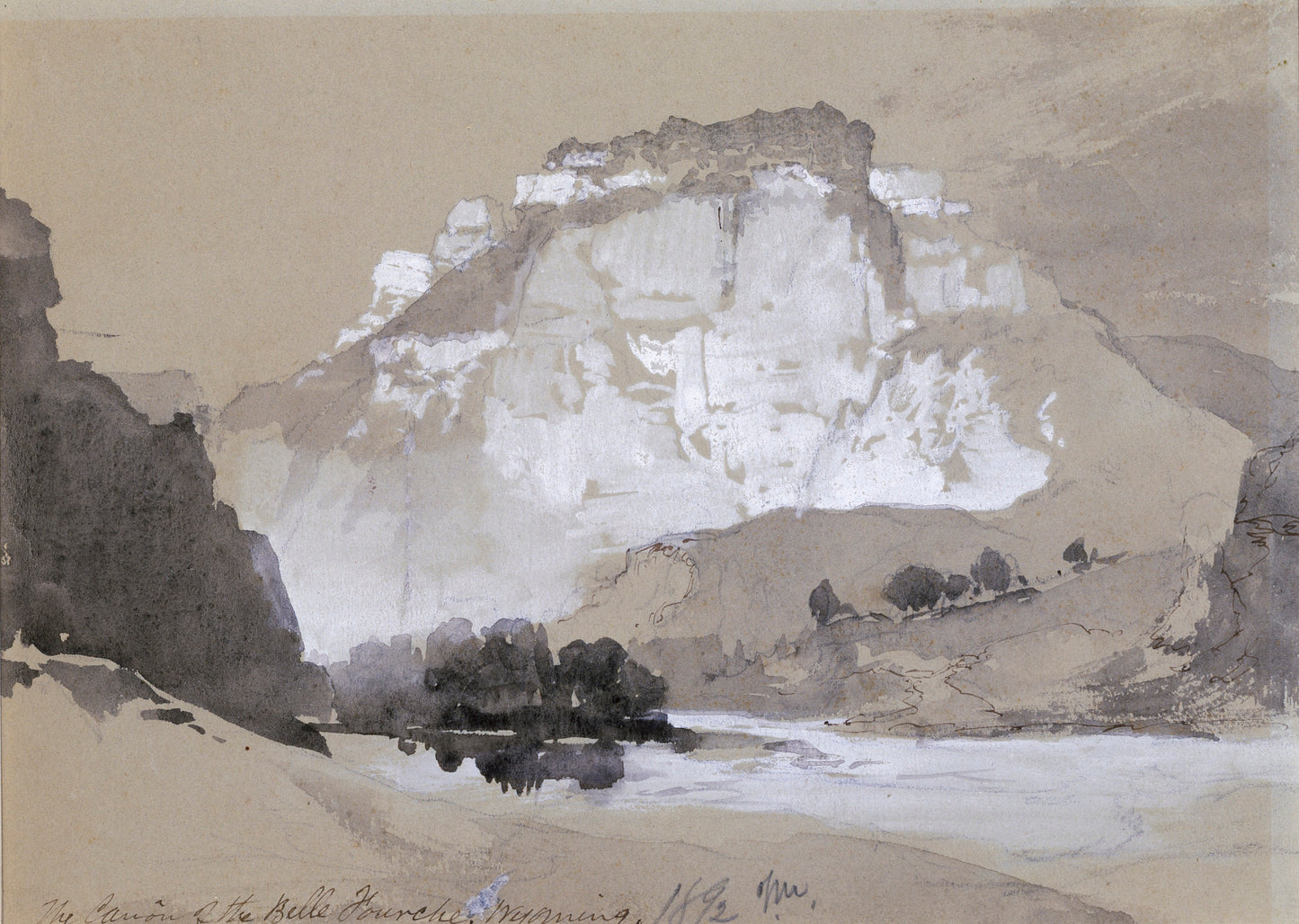 Thomas Moran:The Cañon of the Belle Fourche, Wyoming,16x12"(A3)Poster