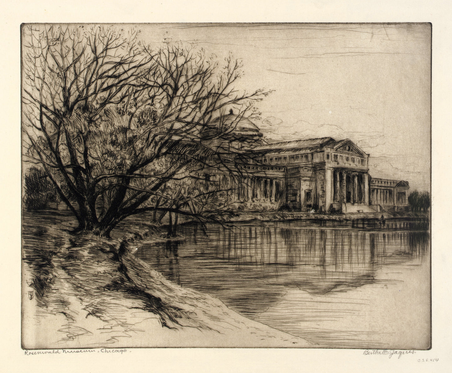 Bertha E. Jaques:Rosenwald Museum, Chicago,16x12"(A3)Poster