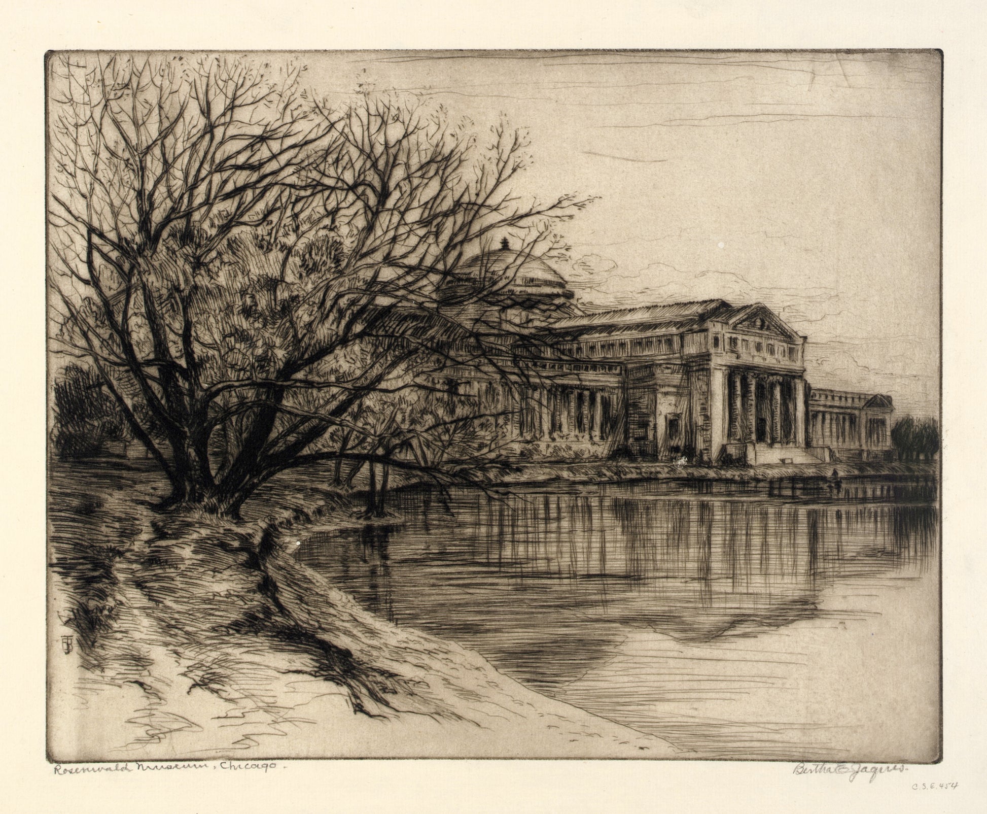 Bertha E. Jaques:Rosenwald Museum, Chicago,16x12"(A3)Poster