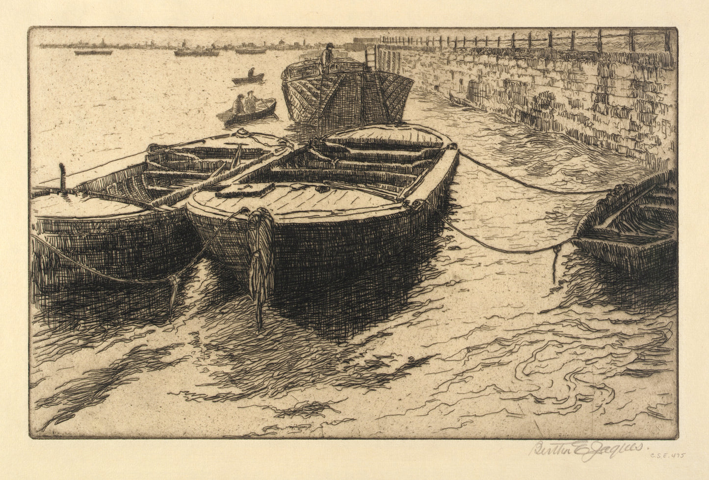 Bertha E. Jaques:Idlers of the Thames,16x12"(A3)Poster