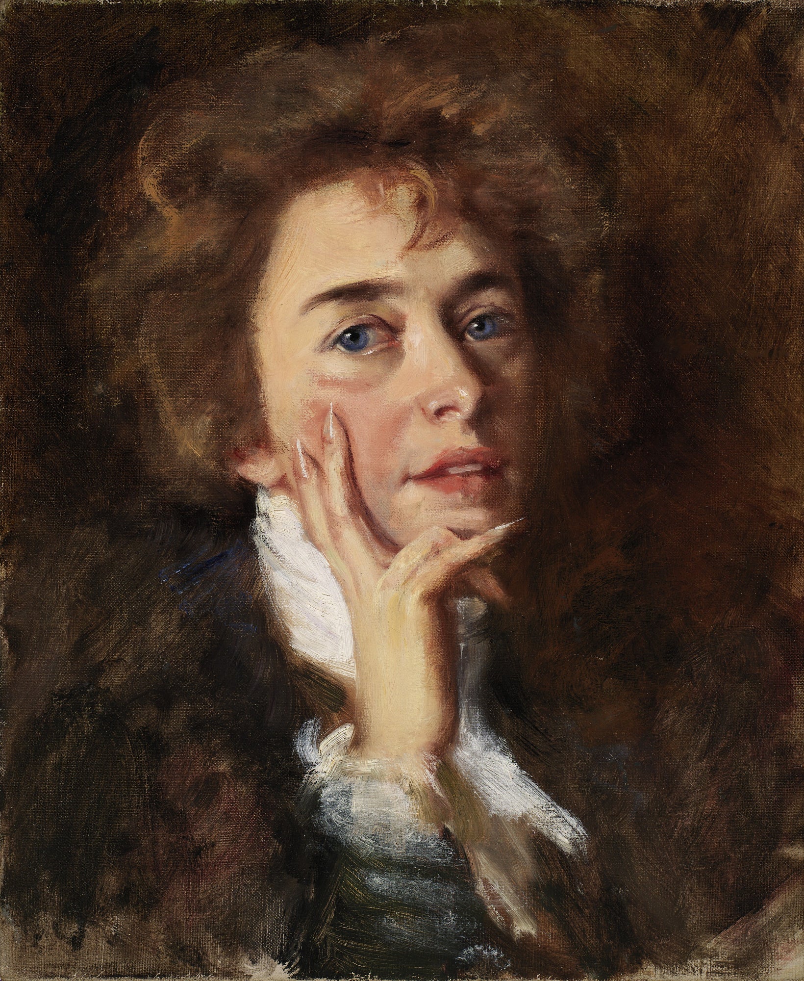 Alice Pike Barney:Self-Portrait with Jabot,16x12"(A3)Poster