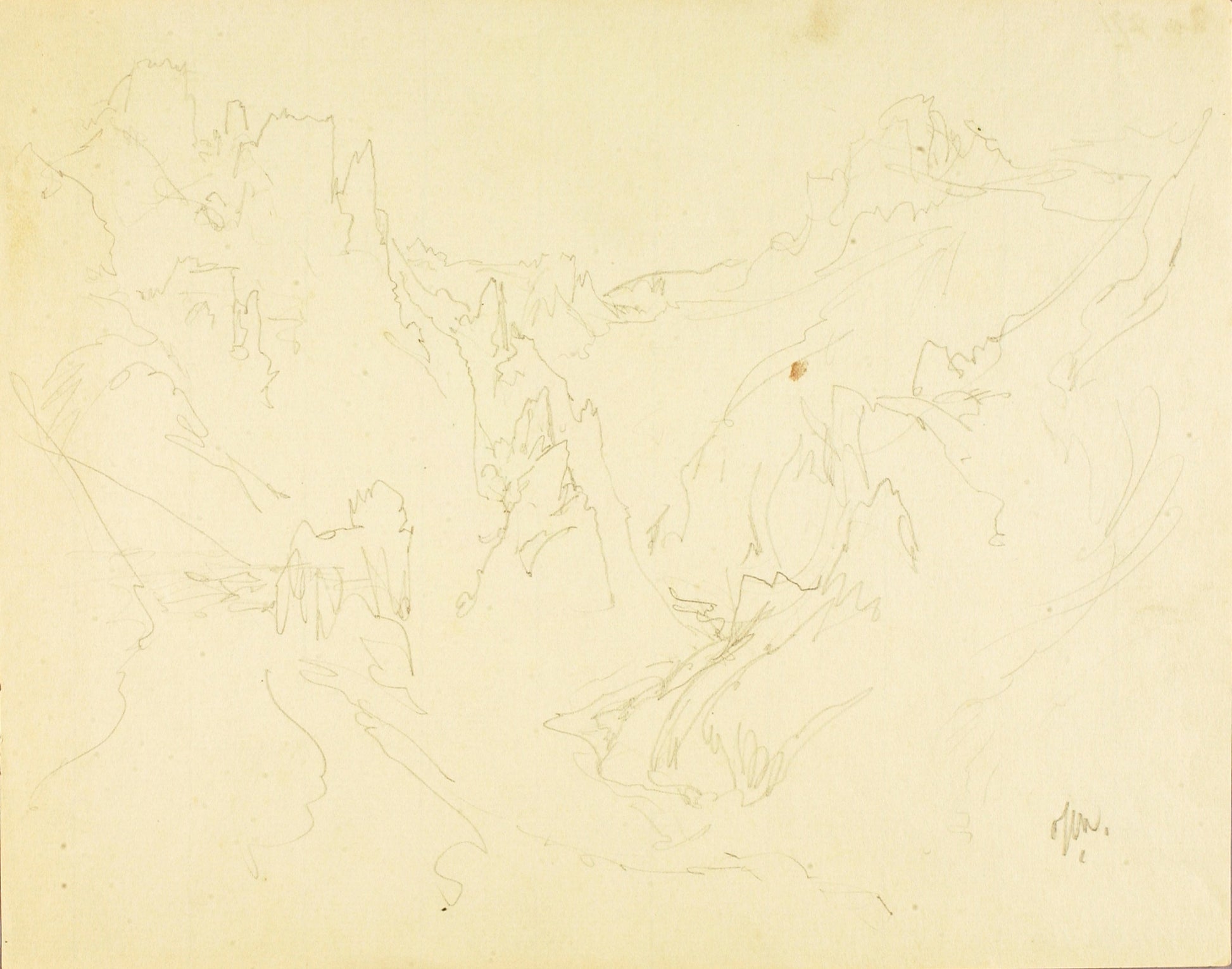 Thomas Moran:Field Sketch of Rocky Canyon,16x12"(A3)Poster