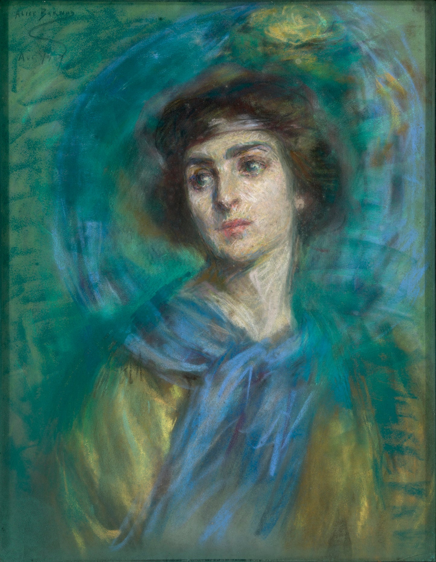 Alice Pike Barney:The Blue Scarf,16x12"(A3)Poster
