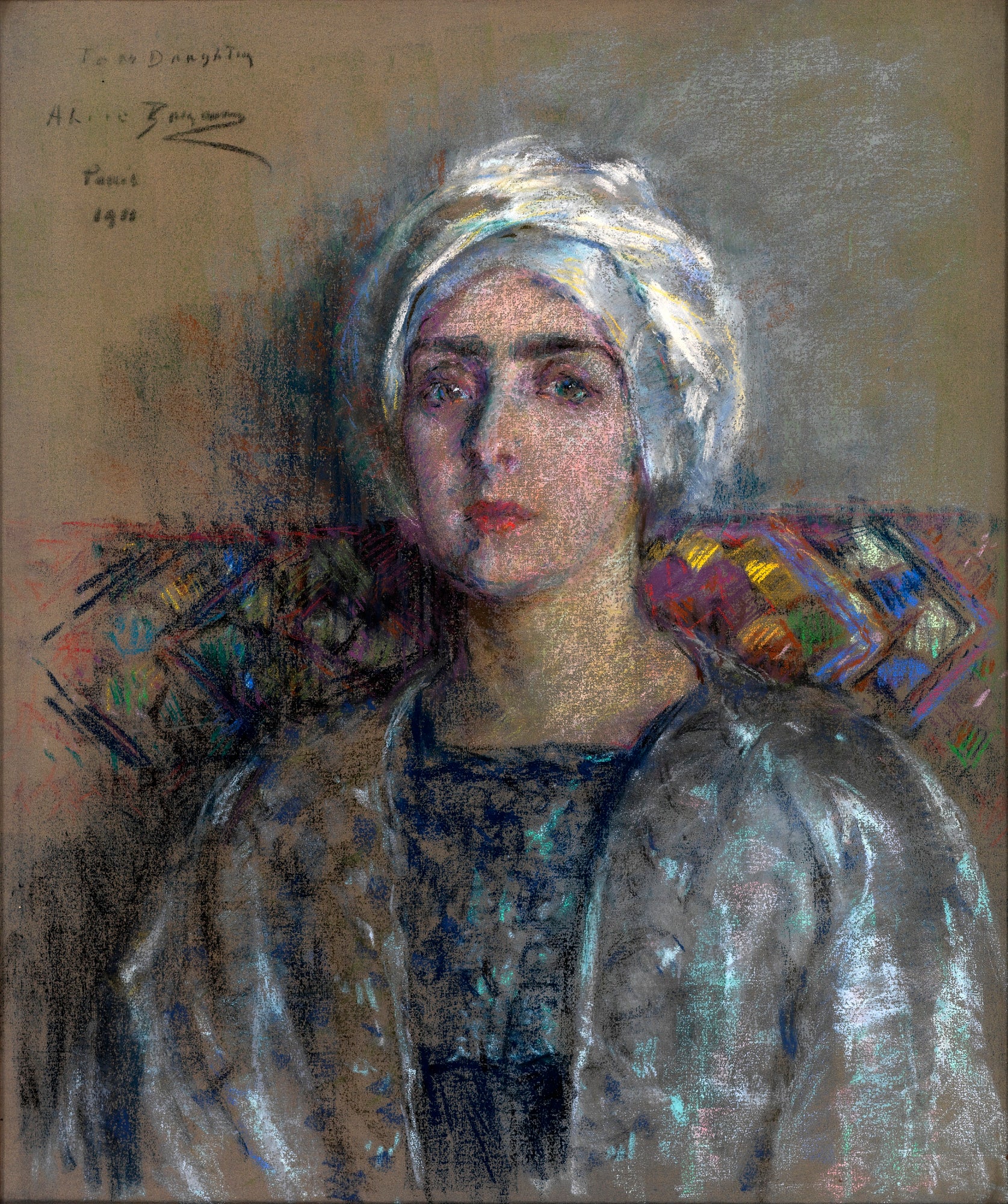 Alice Pike Barney:The White Turban,16x12"(A3)Poster