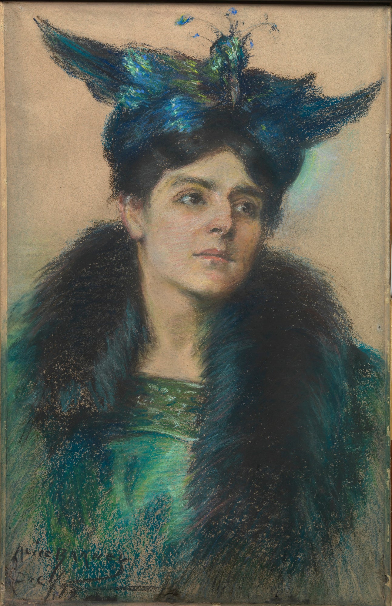 Alice Pike Barney:Marianne with Hat,16x12"(A3)Poster