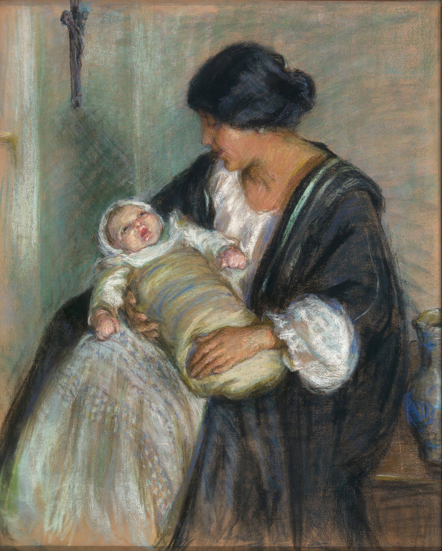Alice Pike Barney:Mother and Crying Baby,16x12"(A3)Poster