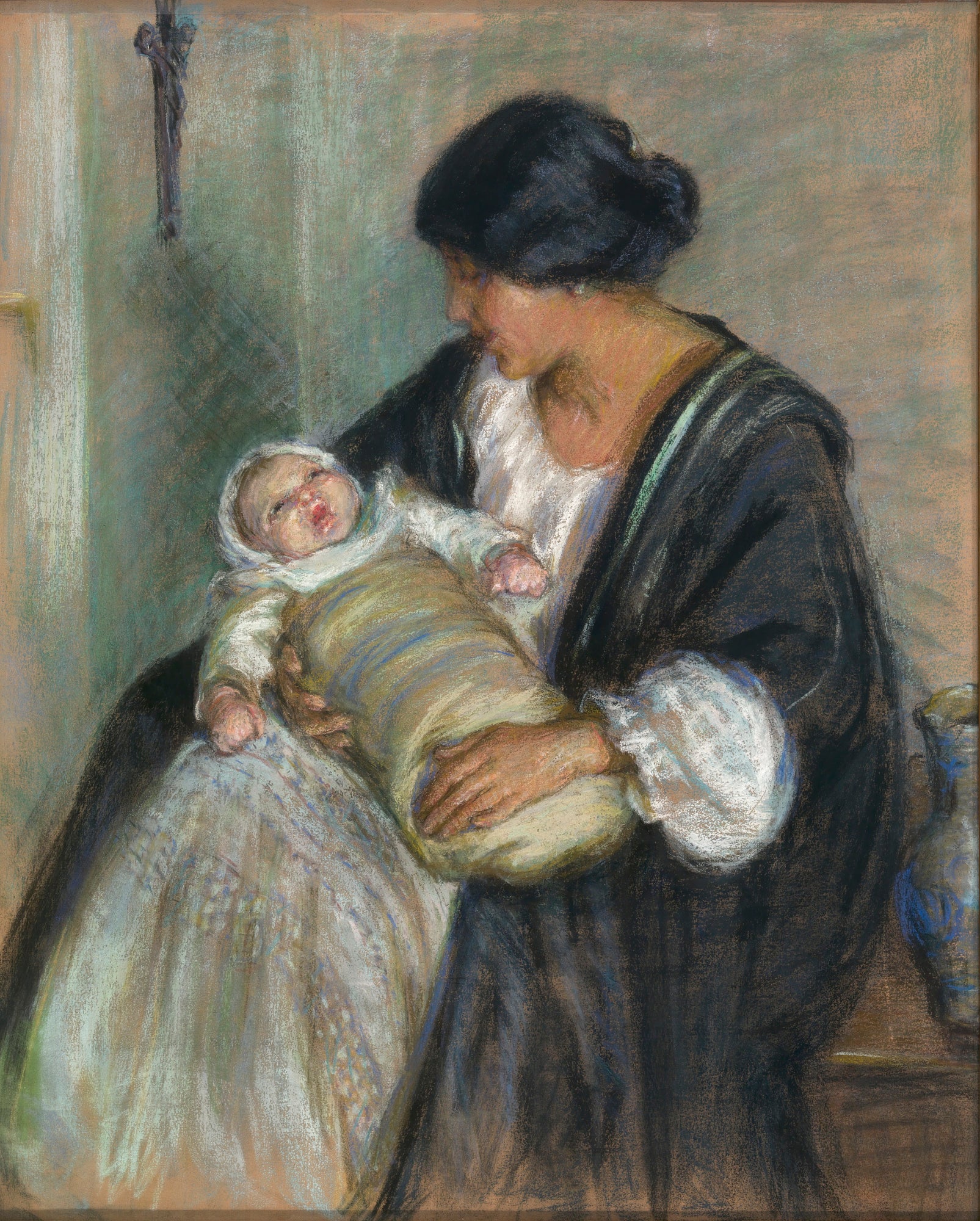 Alice Pike Barney:Mother and Crying Baby,16x12"(A3)Poster