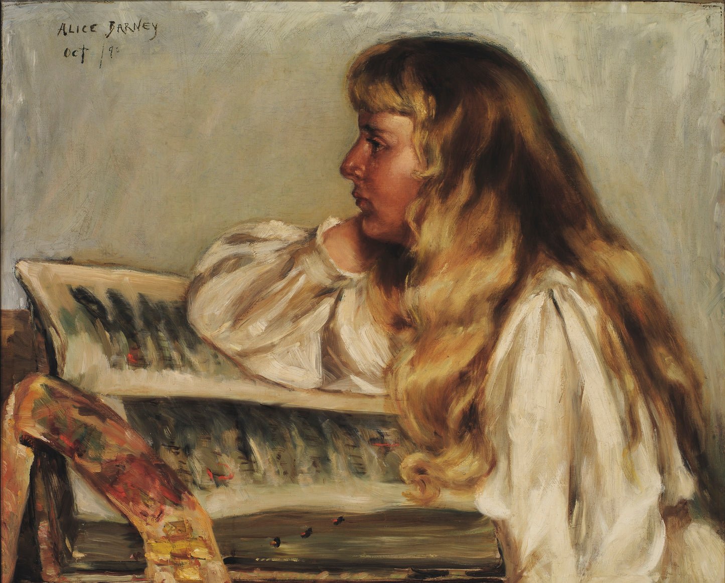 Alice Pike Barney:Natalie and Missal,16x12"(A3)Poster