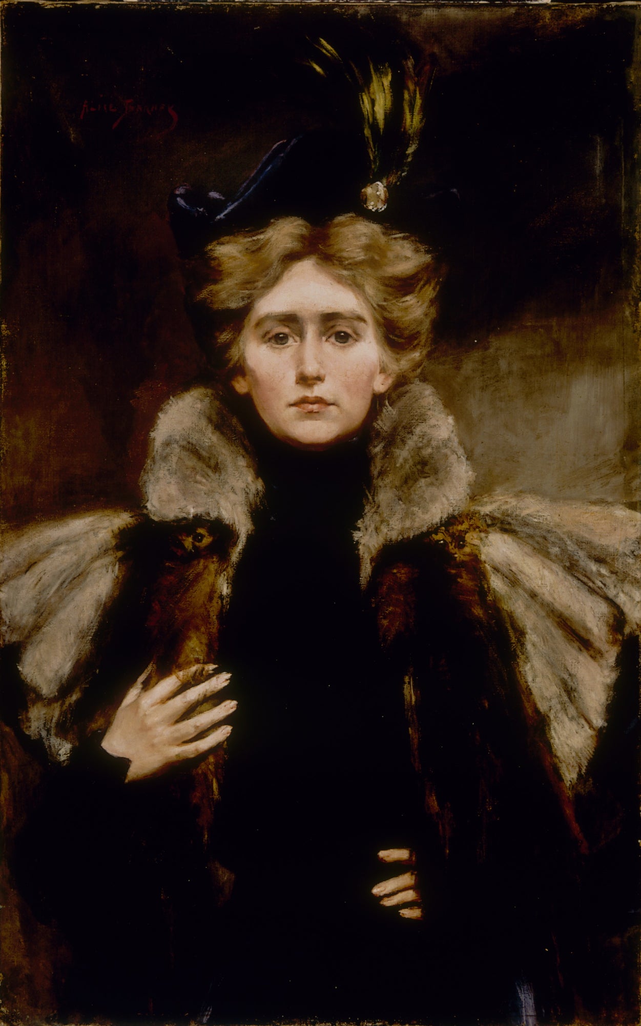 Alice Pike Barney:Natalie in Fur Cape,16x12"(A3)Poster