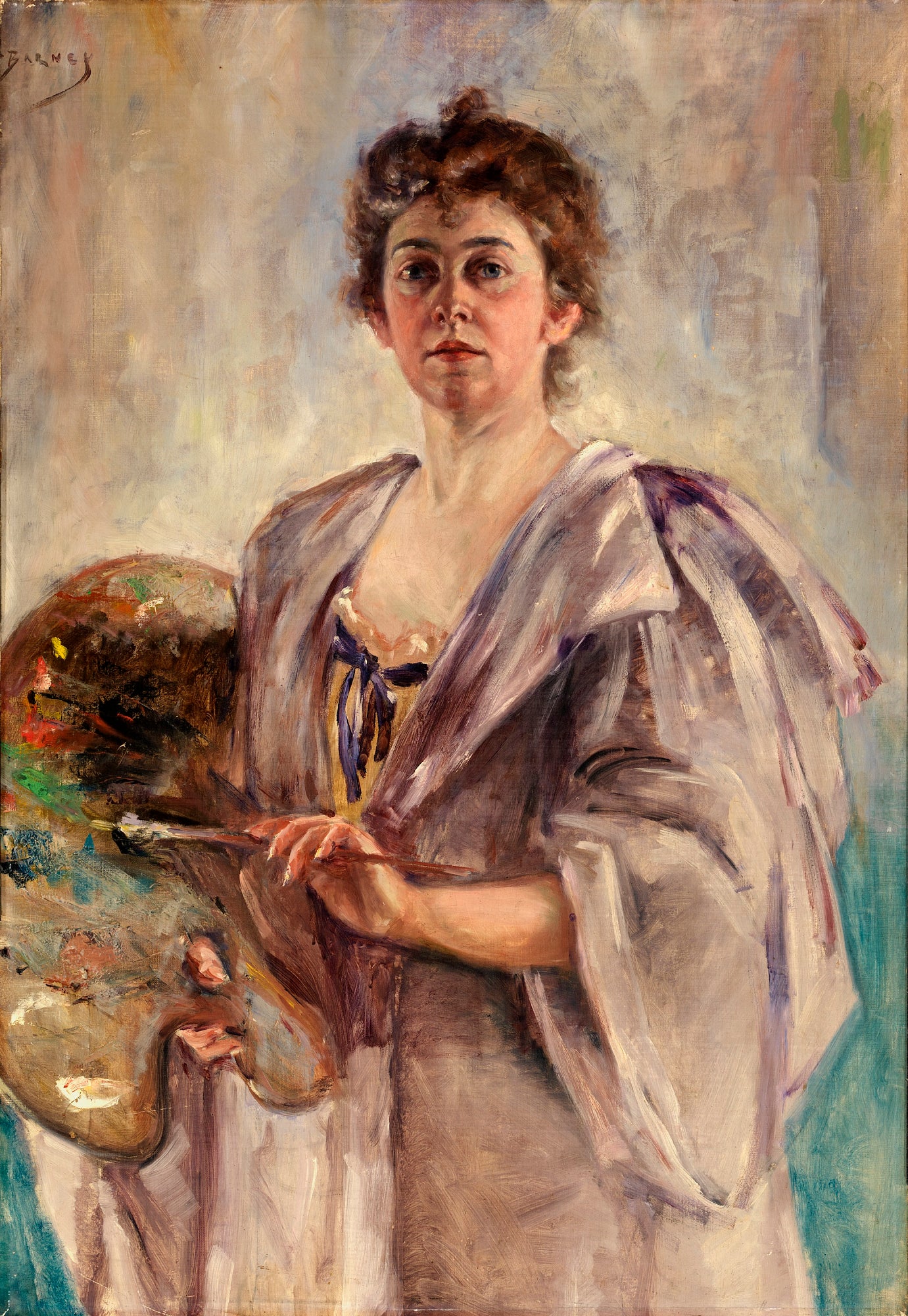 Alice Pike Barney:Self Portrait in Painting Robe,16x12"(A3)Poster