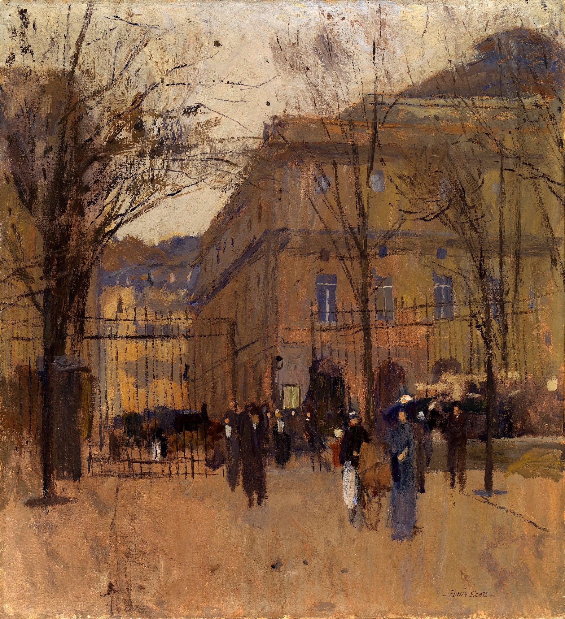 Frank Edwin Scott:L' Odeon du Luxembourg,16x12"(A3)Poster