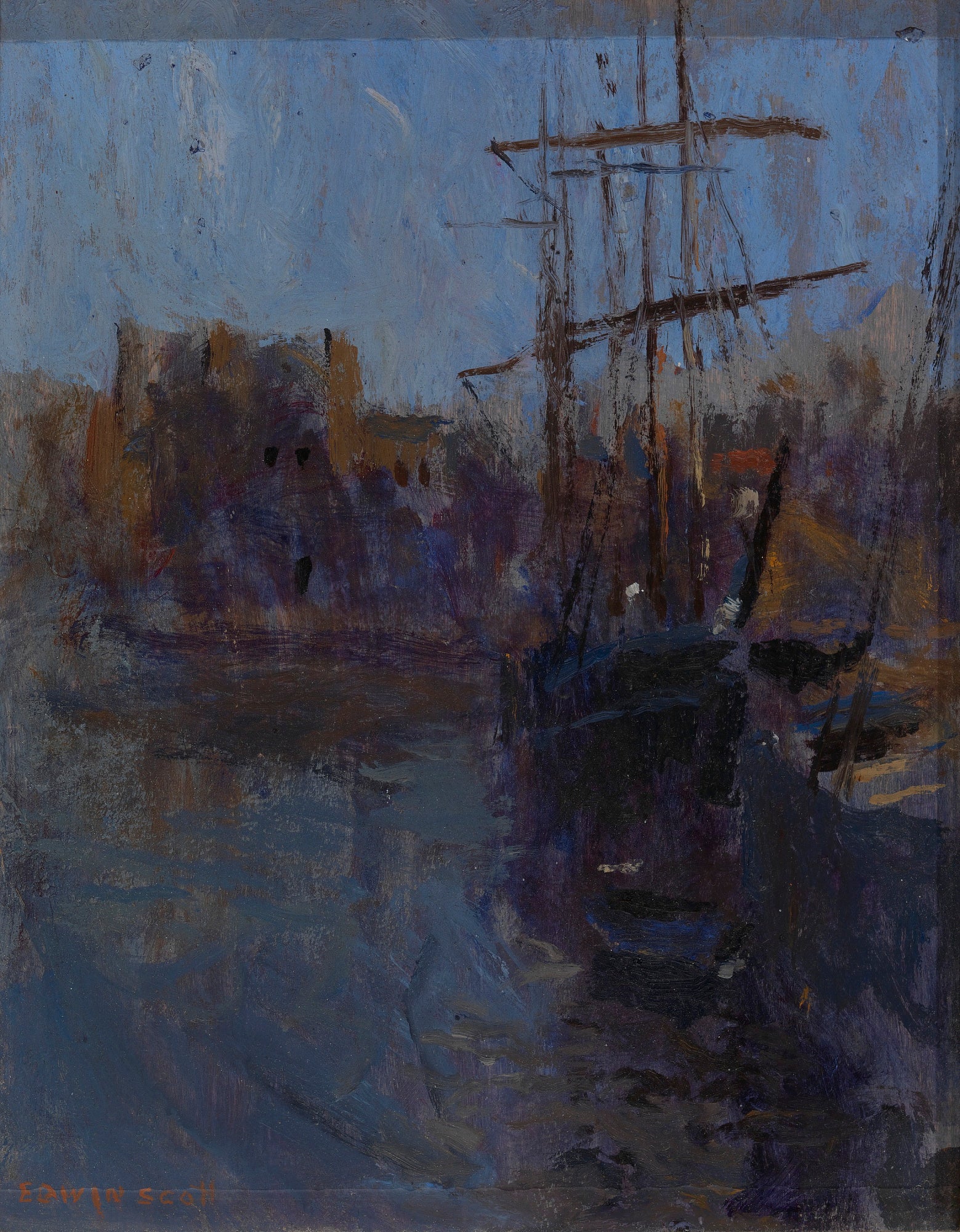 Frank Edwin Scott:Porte de Cherbourg,16x12"(A3)Poster