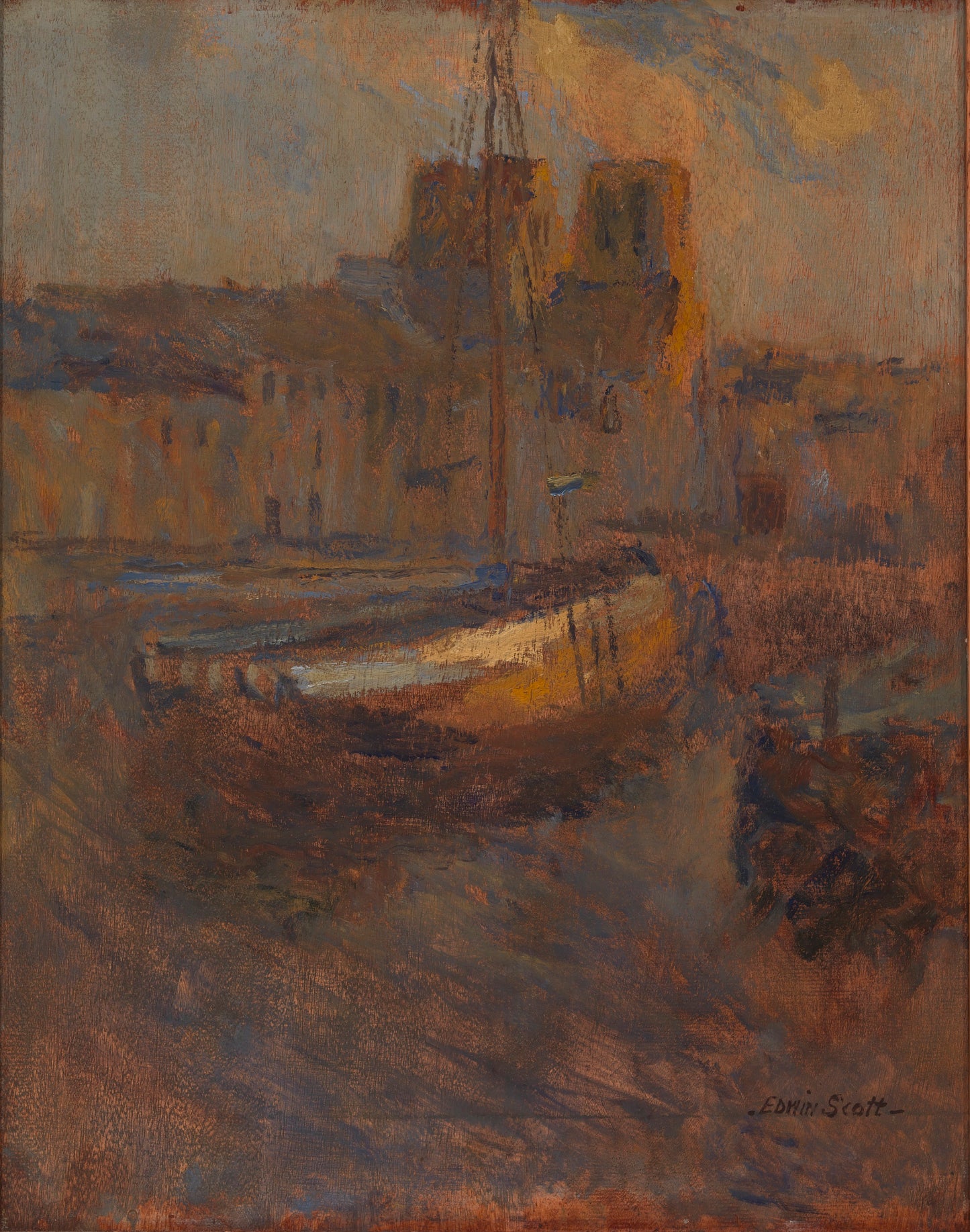 Frank Edwin Scott:Ships at Anchor, Cherbourg no. II,16x12"(A3)Poster