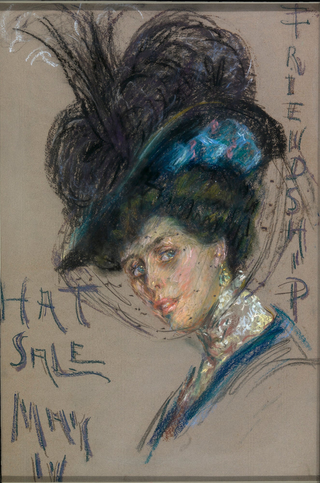 Alice Pike Barney:Hat Sale Poster,16x12"(A3)Poster