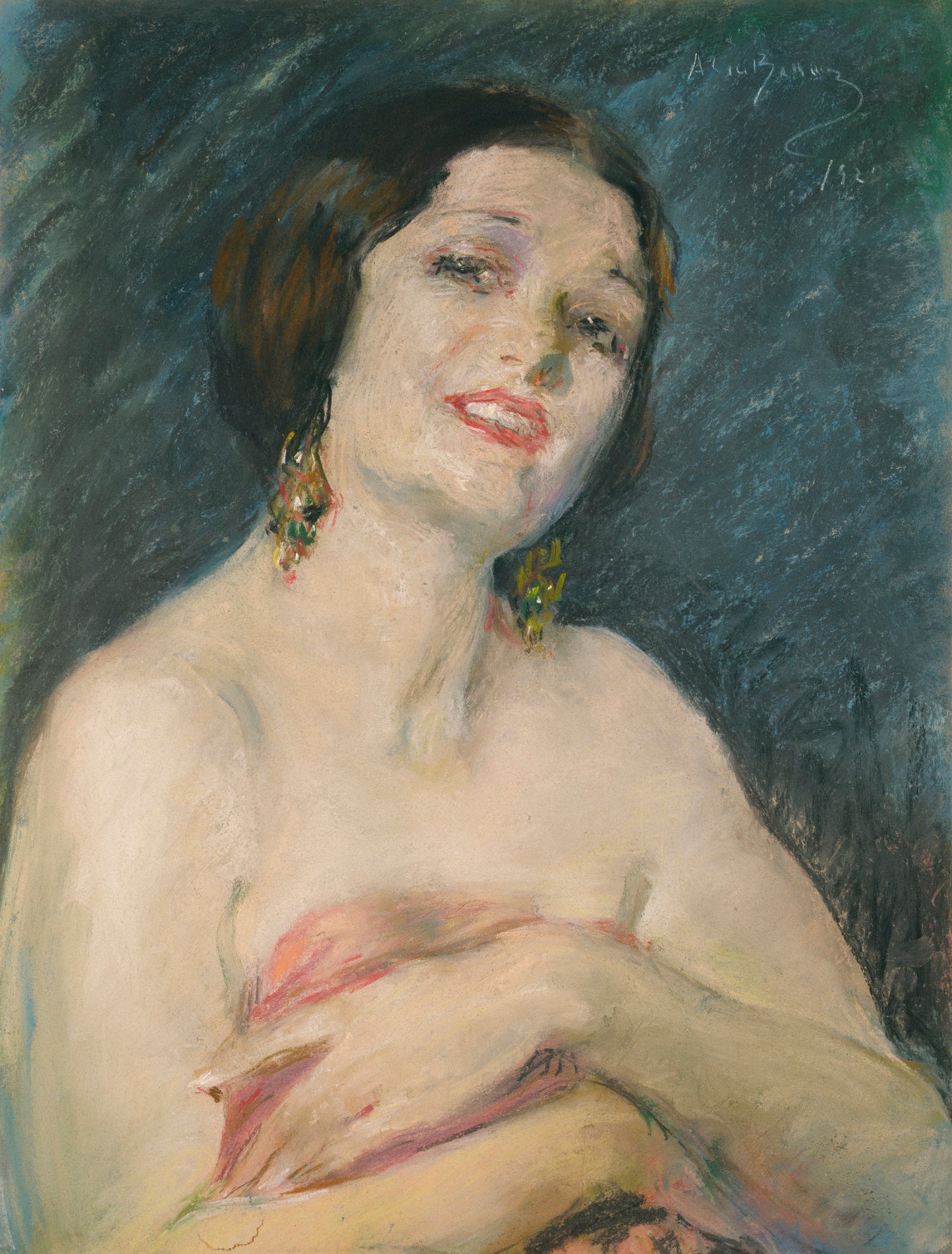 Alice Pike Barney:Model Holding Drapery,16x12"(A3)Poster
