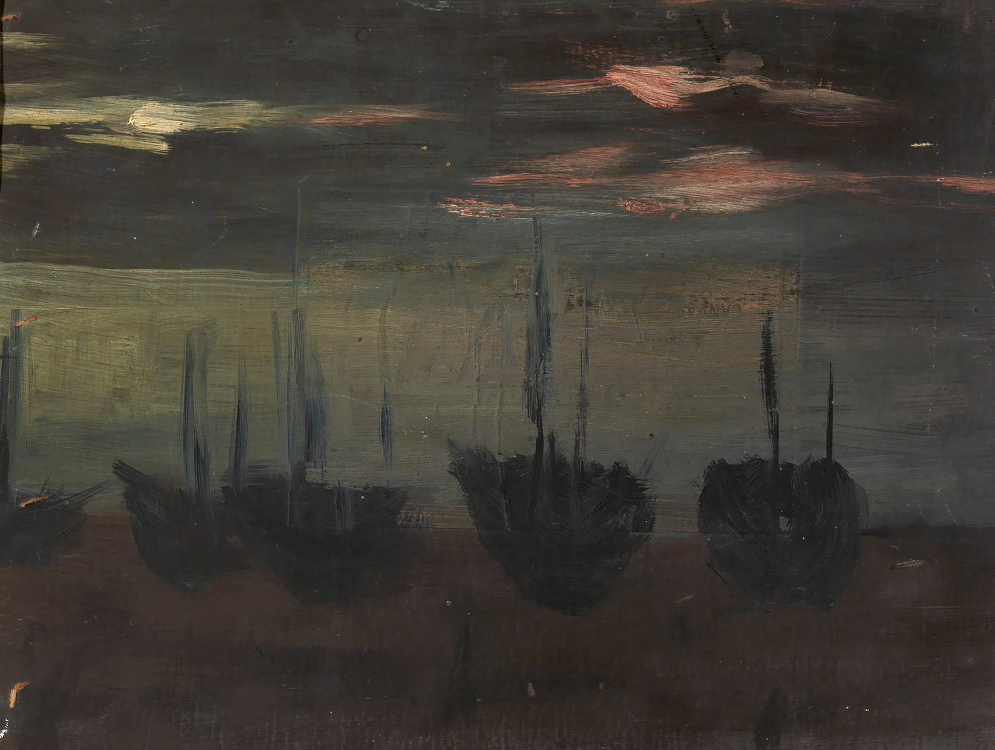 Alice Pike Barney:Ships in Moonlight,16x12"(A3)Poster