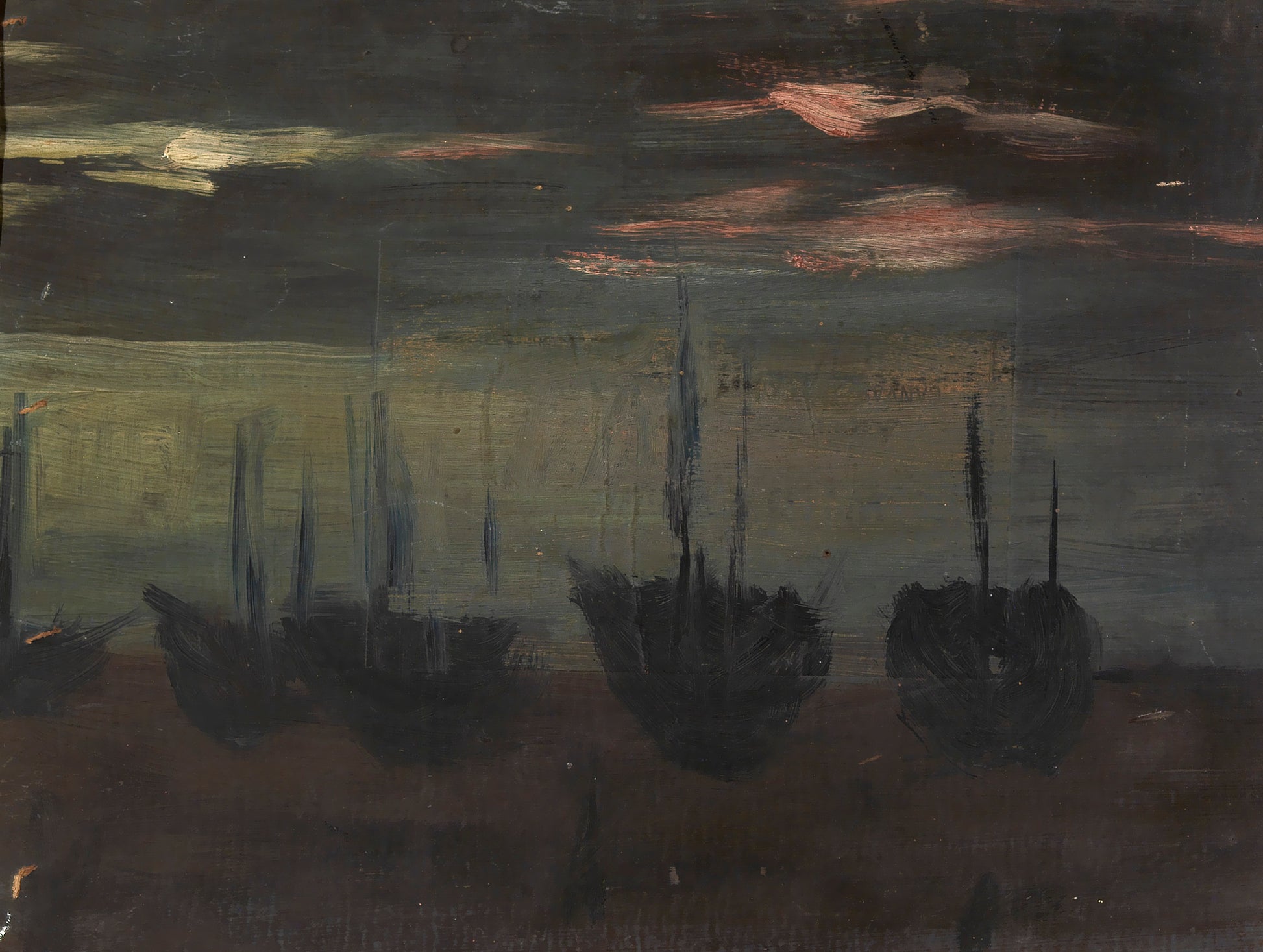 Alice Pike Barney:Ships in Moonlight,16x12"(A3)Poster