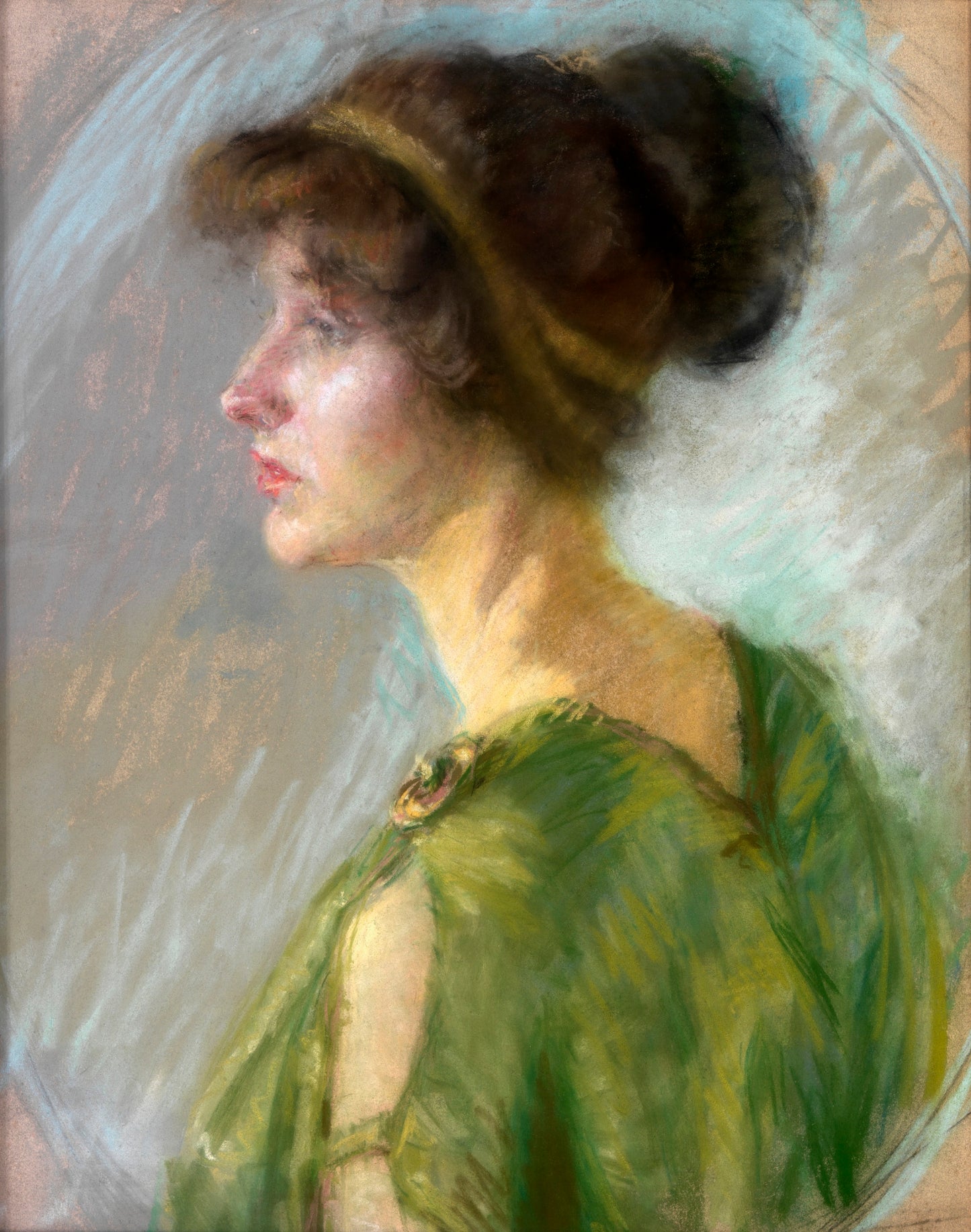 Alice Pike Barney:Young Woman in Green,16x12"(A3)Poster