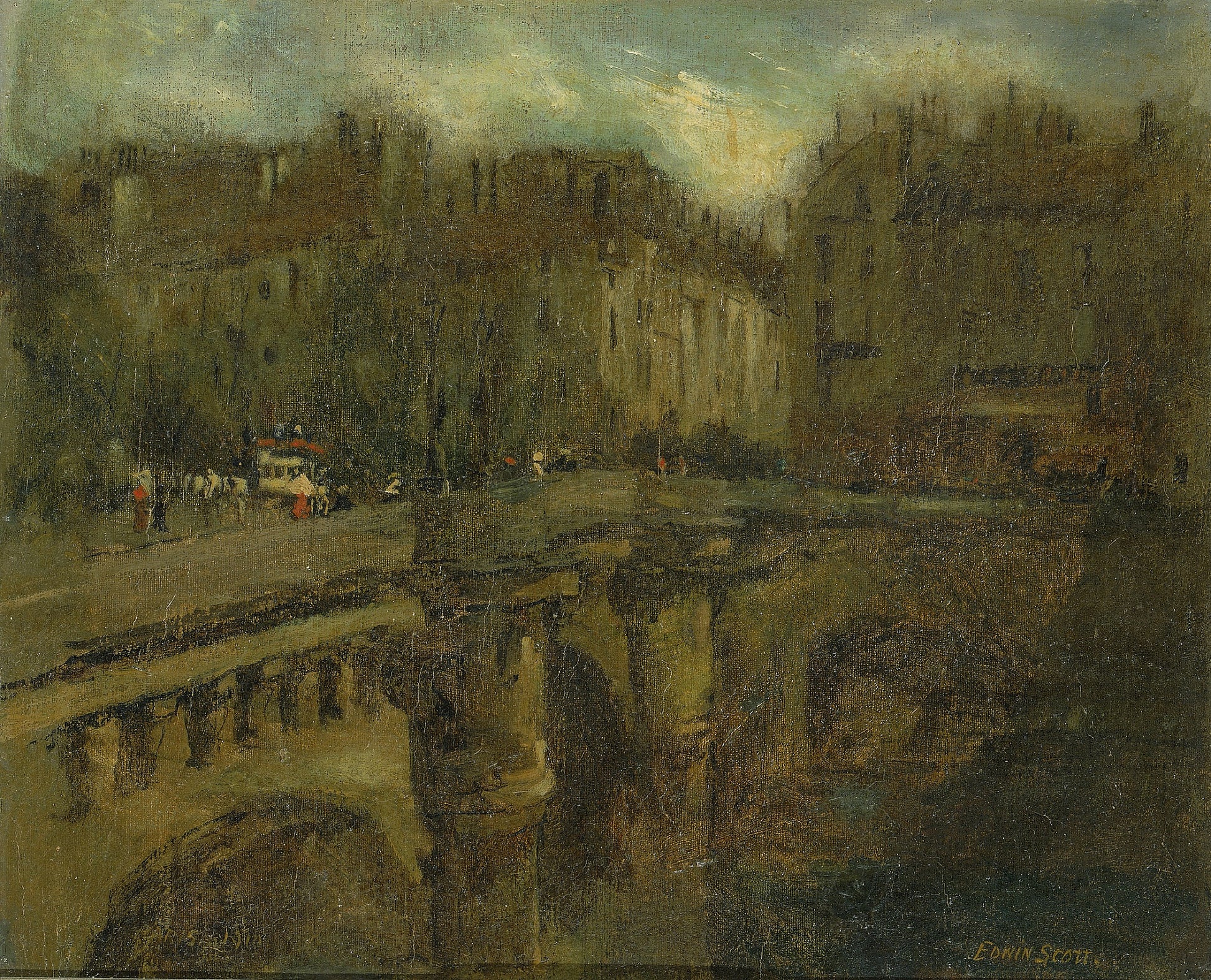 Frank Edwin Scott:L' Heure Bleu a Paris,16x12"(A3)Poster