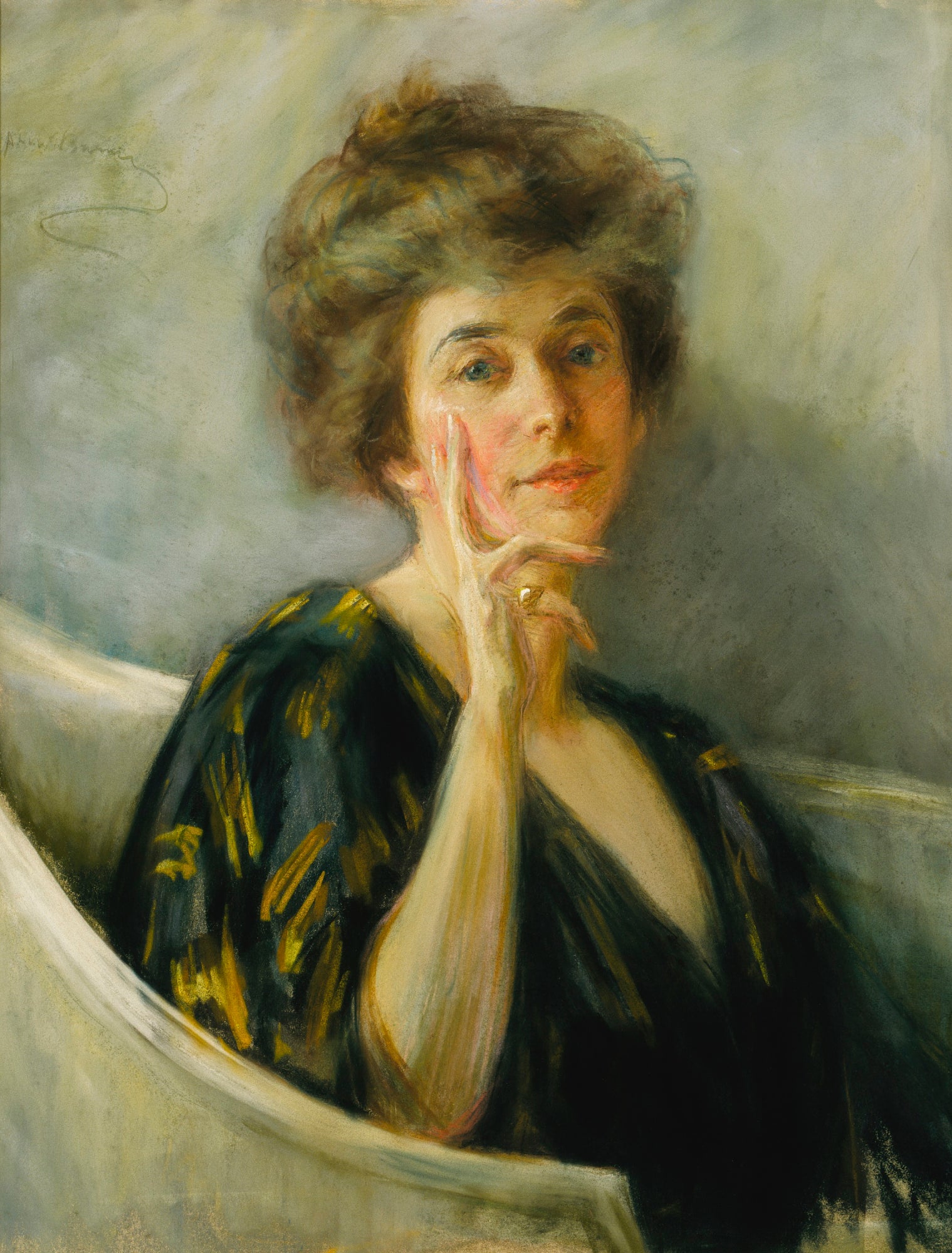 Alice Pike Barney:Self-Portrait in Repose,16x12"(A3)Poster