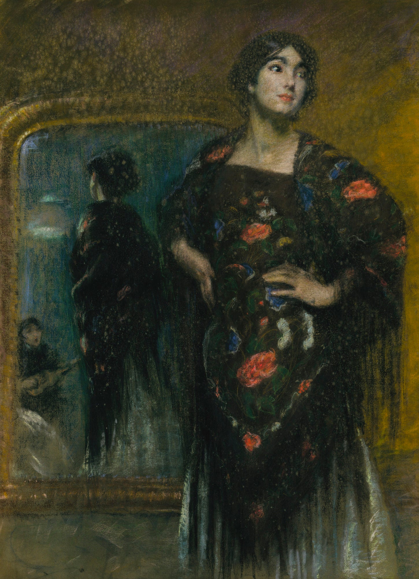 Alice Pike Barney:The Spanish Shawl,16x12"(A3)Poster