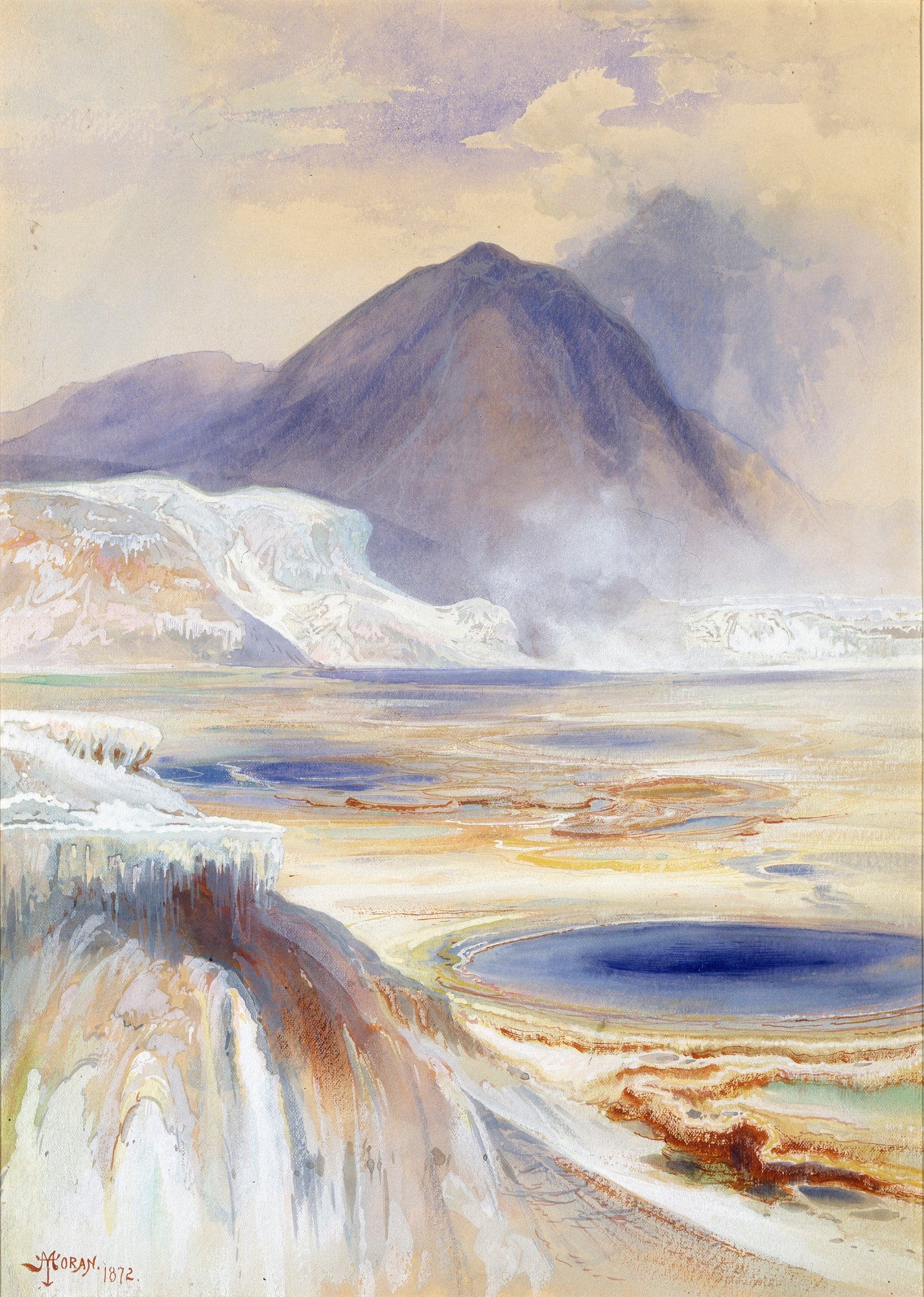 Thomas Moran:Mammoth Hot Springs, Yellowstone,16x12"(A3)Poster