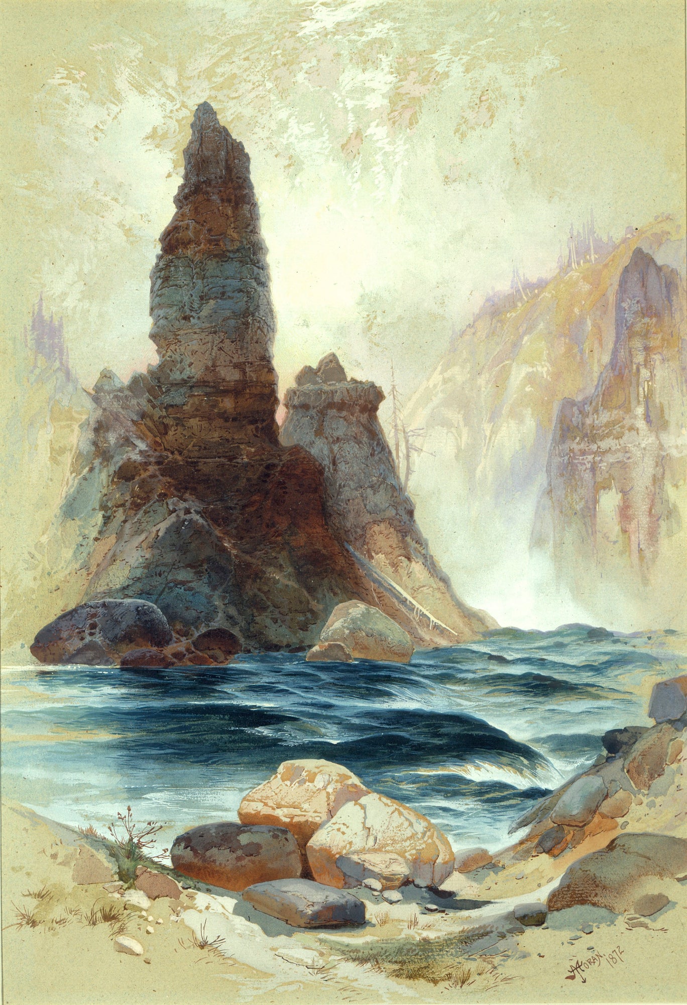 Thomas Moran:Above Tower Falls, Yellowstone,16x12"(A3)Poster