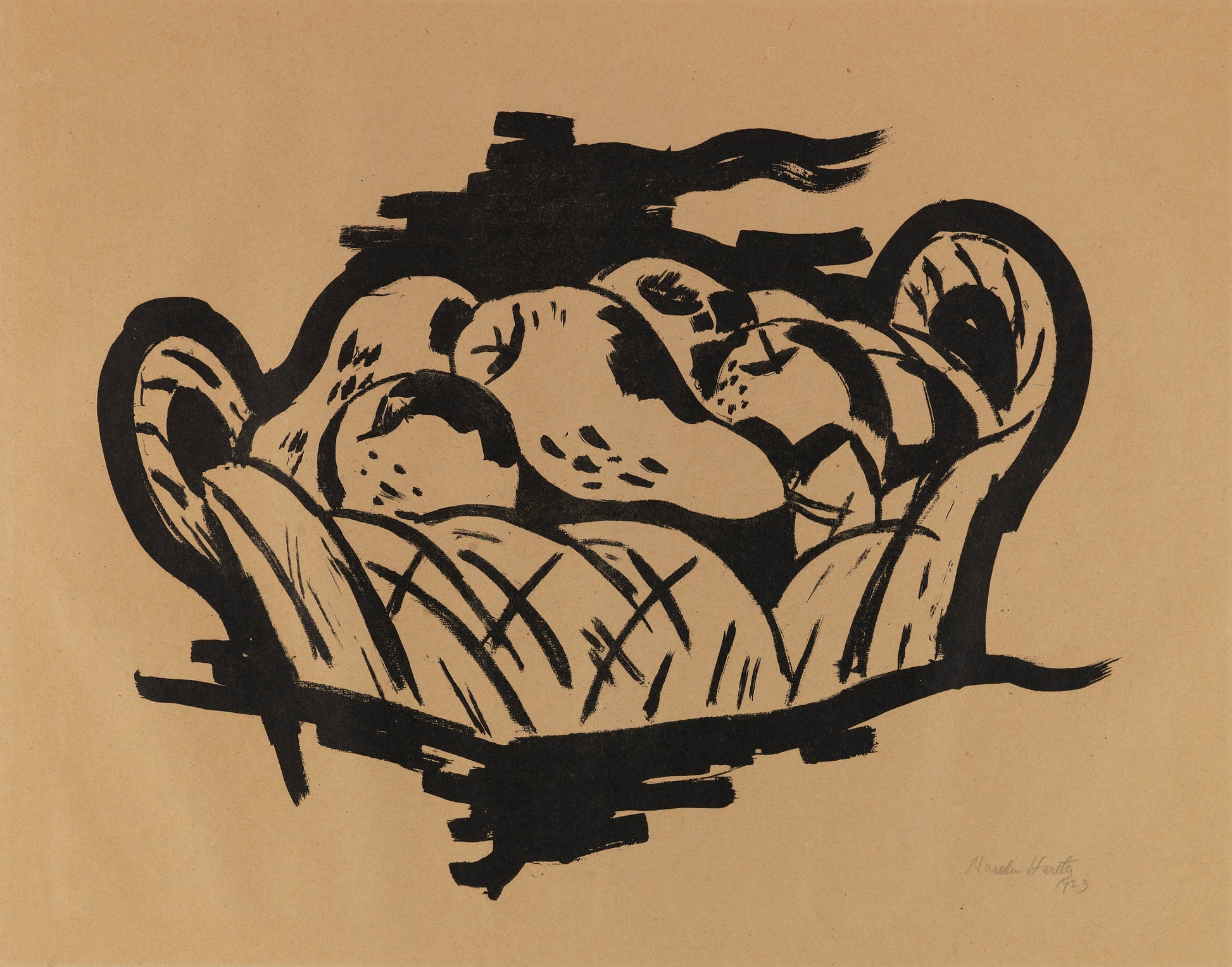 Marsden Hartley:Pear in Basket,16x12"(A3)Poster