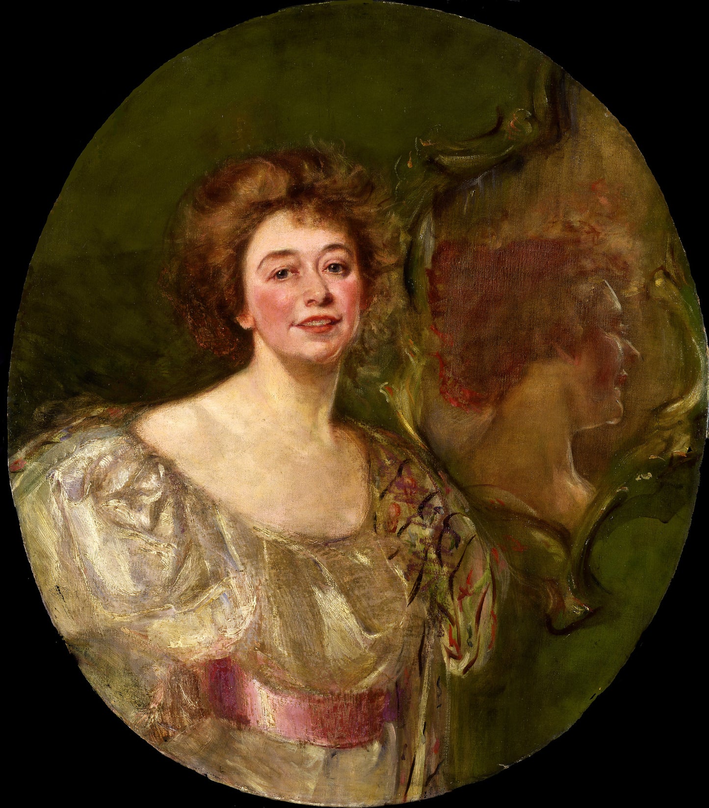 Alice Pike Barney:Self-Portrait Reflected in Mirror,16x12"(A3)Poster