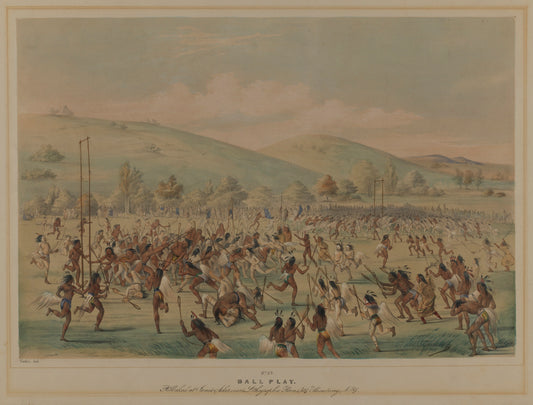 George Catlin:Ball Play (La Crosse),16x12"(A3)Poster