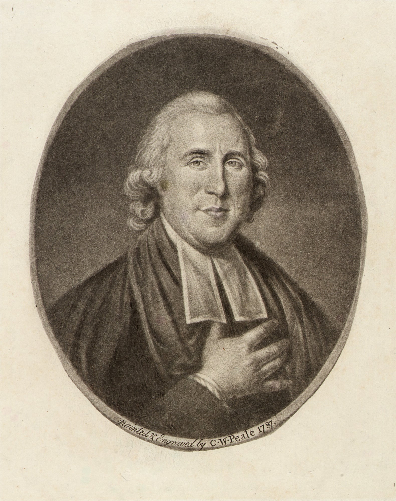 Charles Willson Peale:Rev. Joseph Pilmore,16x12"(A3)Poster