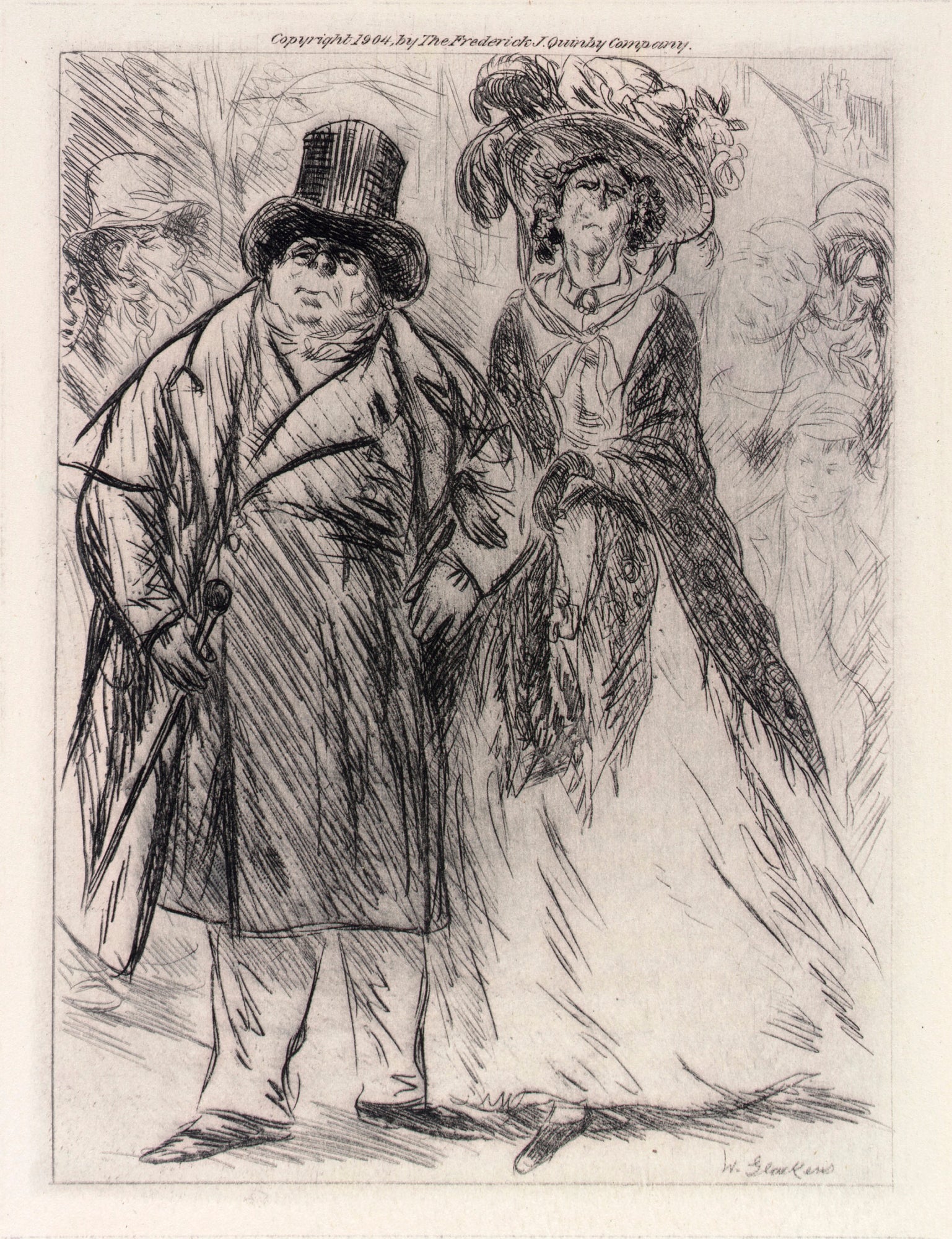 William Glackens:Monsieur and Madame Mollet,16x12"(A3)Poster